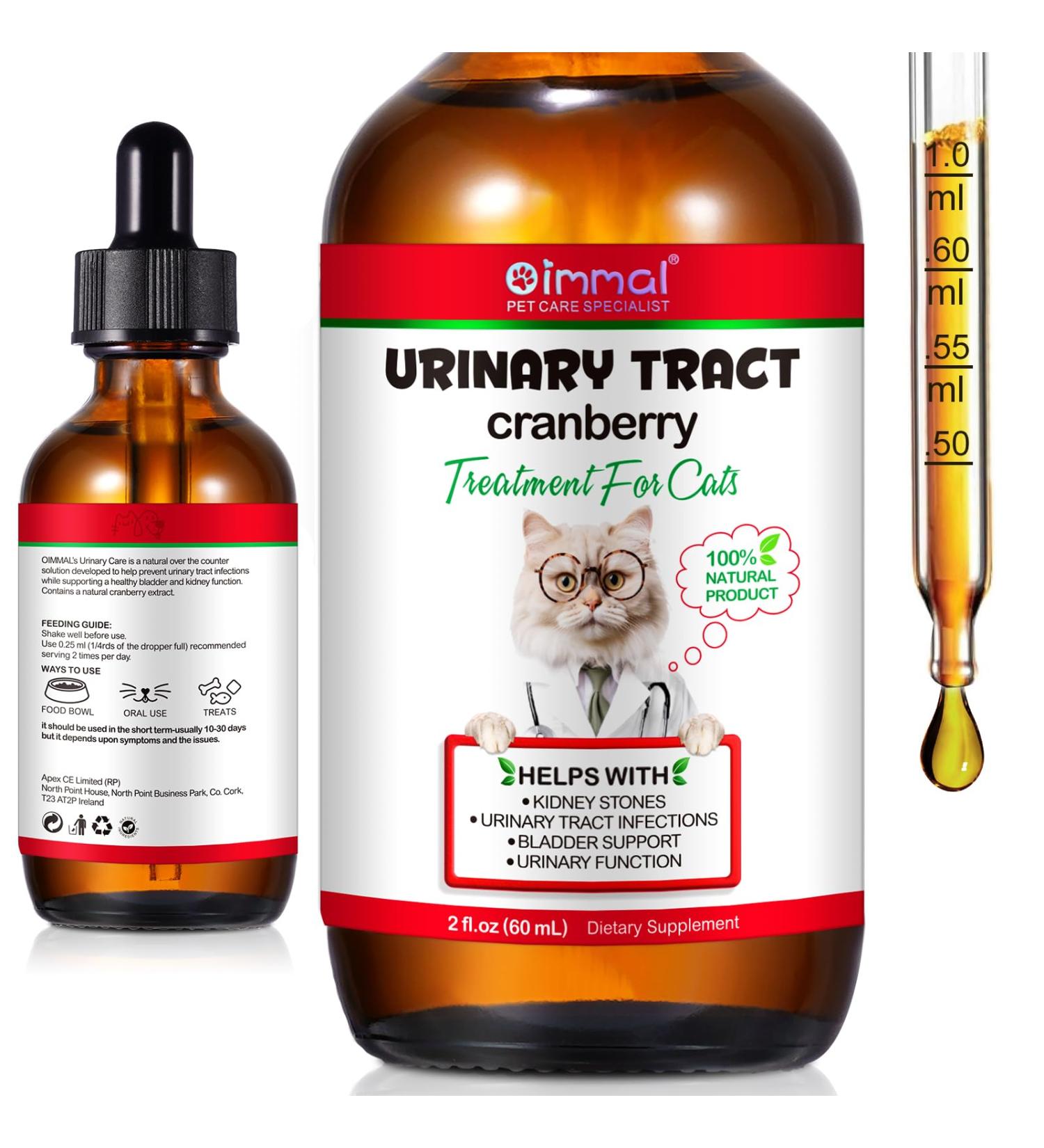 Cat Natural Urinary Tract Infection Treatment with Cranberry Urinary Cat Food Wet - Kidney + Bladder Support Supplement for Cats Powerful Yet Gentle Pet Care with Liquid Cranberry - Buy Online on GoSupps.com