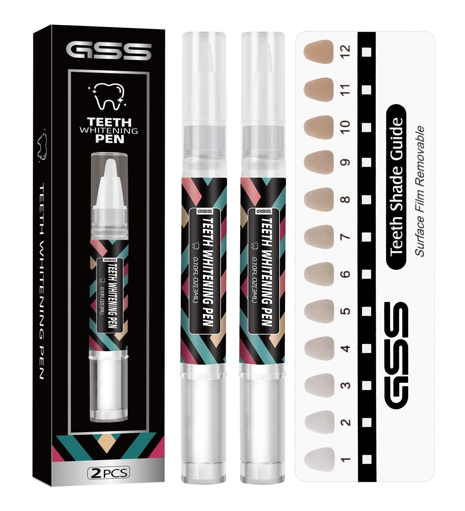 Teeth Whitening Pen Gel Kit | Easy Home & Travel Whitener with Anti-Allergic Gel | Fast Results in 1-2 Weeks - Buy Online on GoSupps.com