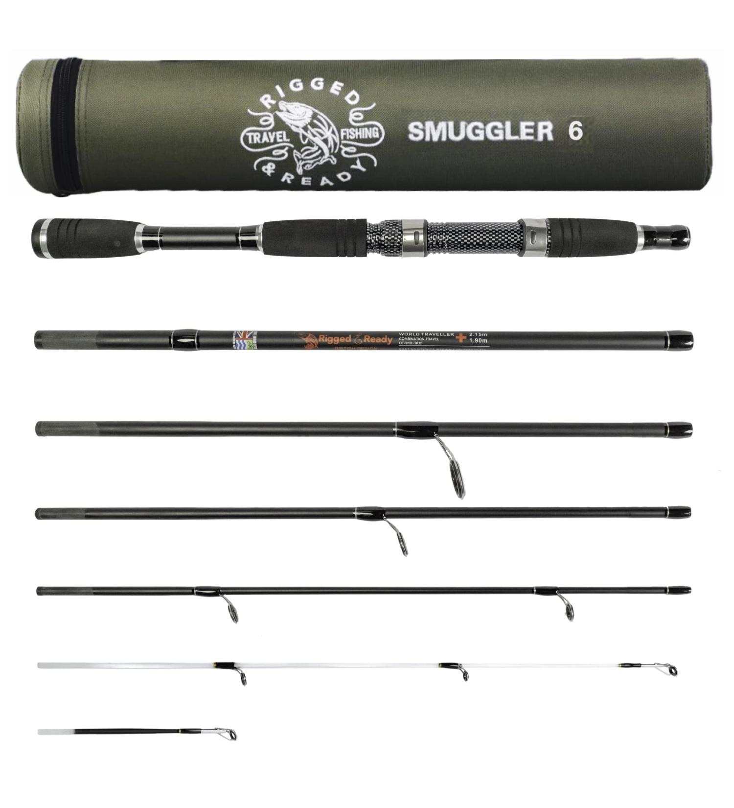 Shop Smuggler Series: Rigged & Ready Travel Fishing Rods - Compact 2 & 4 Tip Options for Sweet & Sea Water Fishing - Buy Online on GoSupps.com