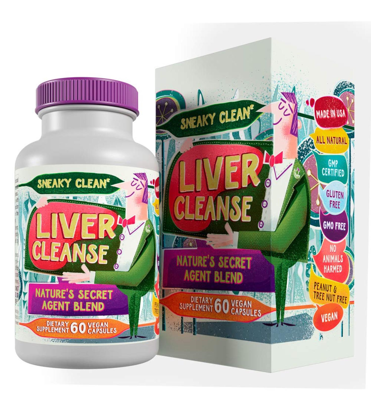 Liver Cleanse Support Supplement with Milk Thistle - 60 Count - Nature's Secret Agent Blend - Buy Online on GoSupps.com