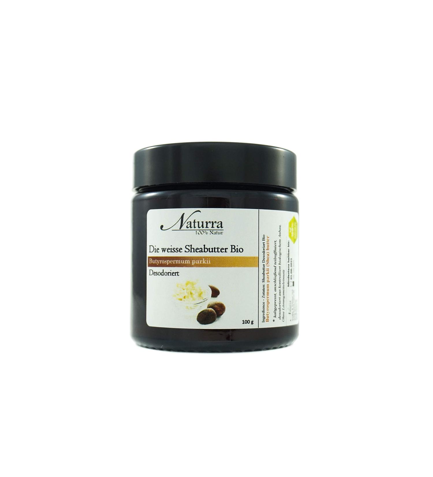 Buy Naturra White Organic Shea Butter 100g - Deodorized Eco-Friendly from Organic Farming - International Shipping Available - Buy Online on GoSupps.com