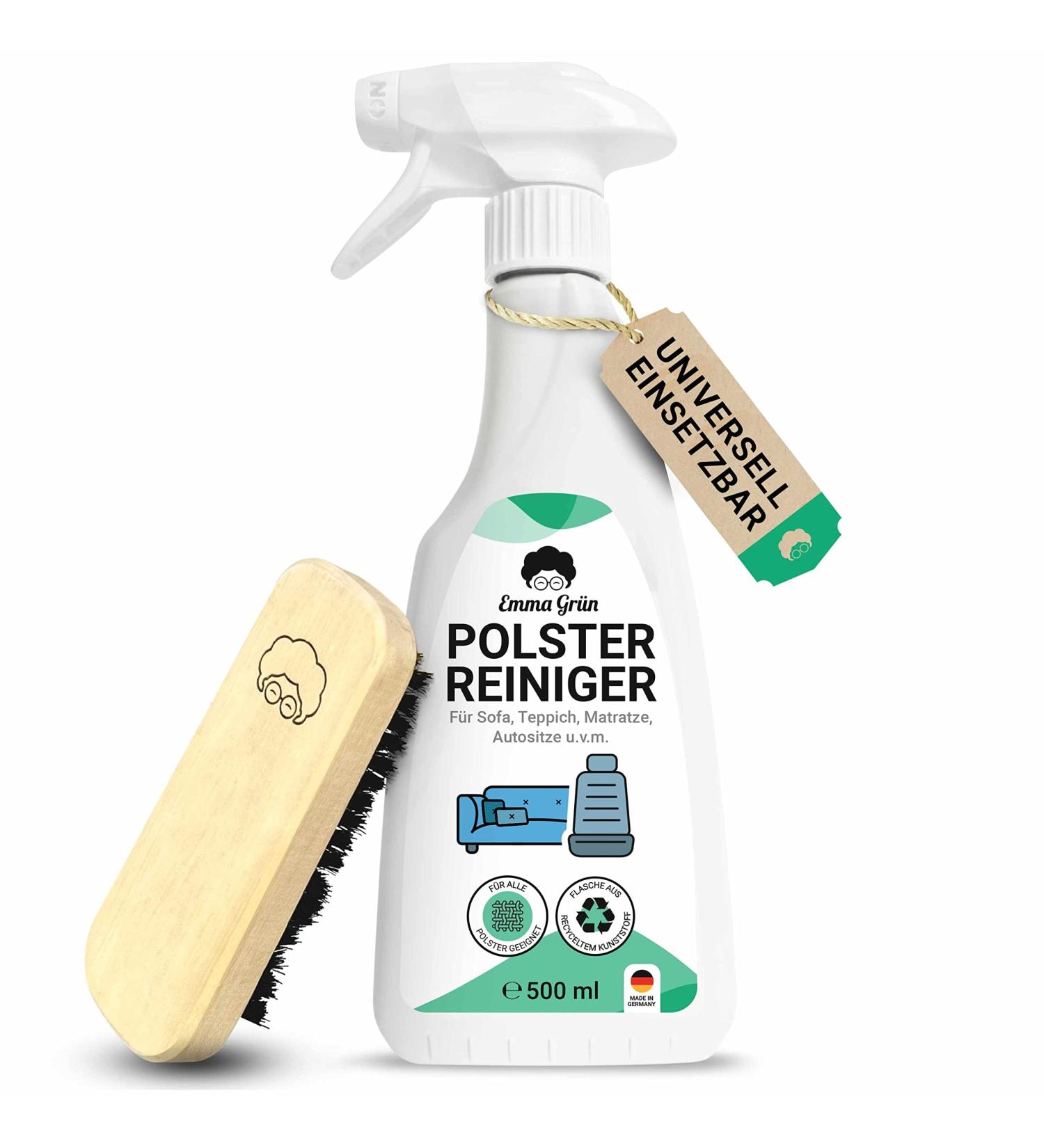 Emma Gr n Upholstered Cleaner for Sofa Couch & Car Seats | 500ml Anti-Smell Spray & Upholstery Brush | Sustainable Upholstery Cleaning Solution - Buy Online on GoSupps.com