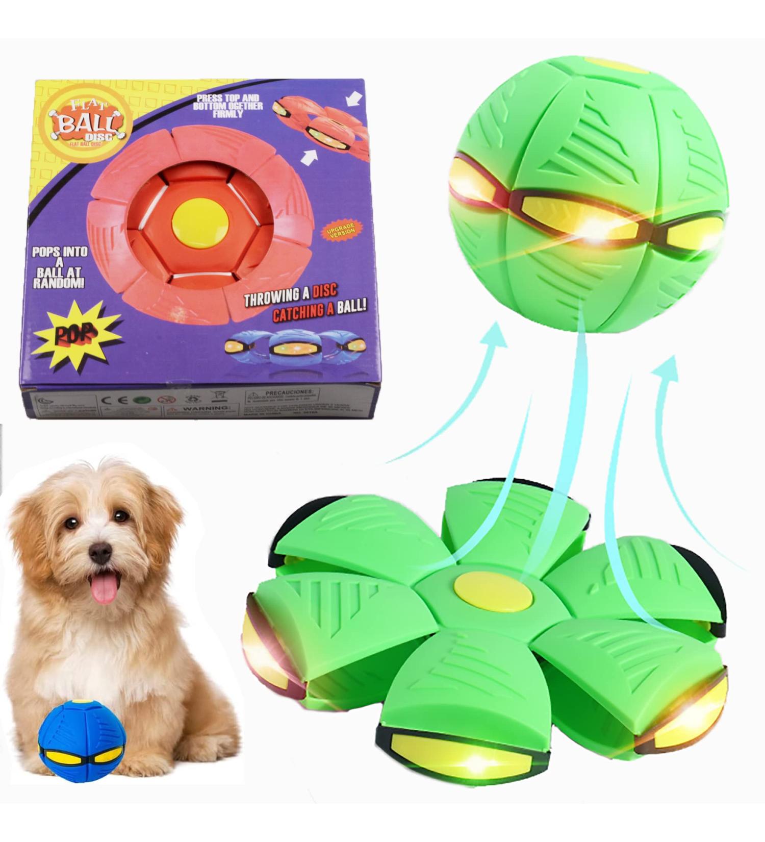 BOPELMALLS 2023 New Pet Toy Flying Saucer Ball Flying Saucer Ball Dog Toy Pet Toy Flying Saucer Flying Saucer Dog Toy Pet Flying Saucer Ball Flying Saucer Ball for Dog Green-6Light - Buy Online on GoSupps.com