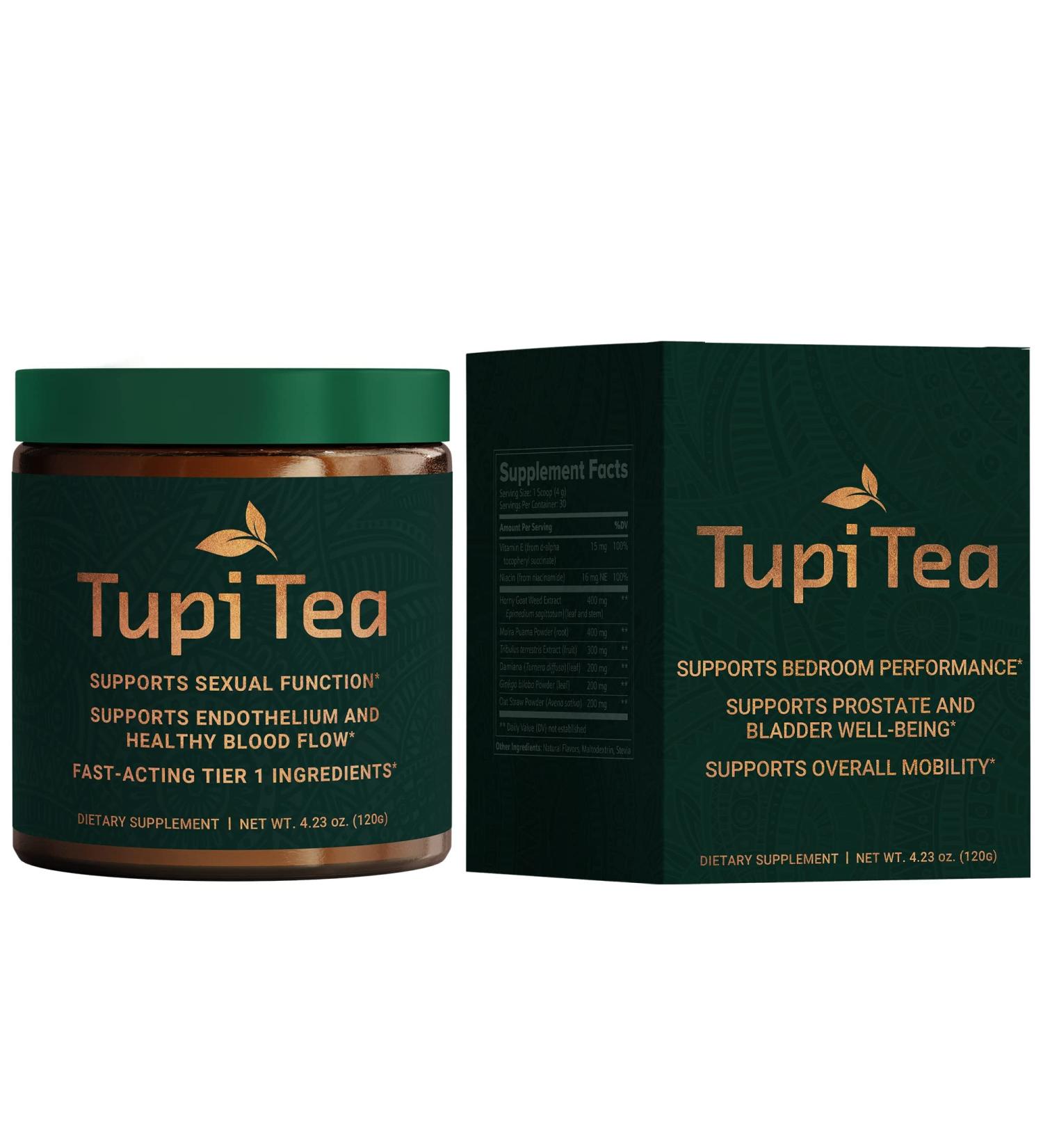 Tupi Tea Horny Goat Extract Maca Root Tribulus Terrestris Muira Puama Supplement - Performance & Wellness Support for Men & Women - Buy Online on GoSupps.com