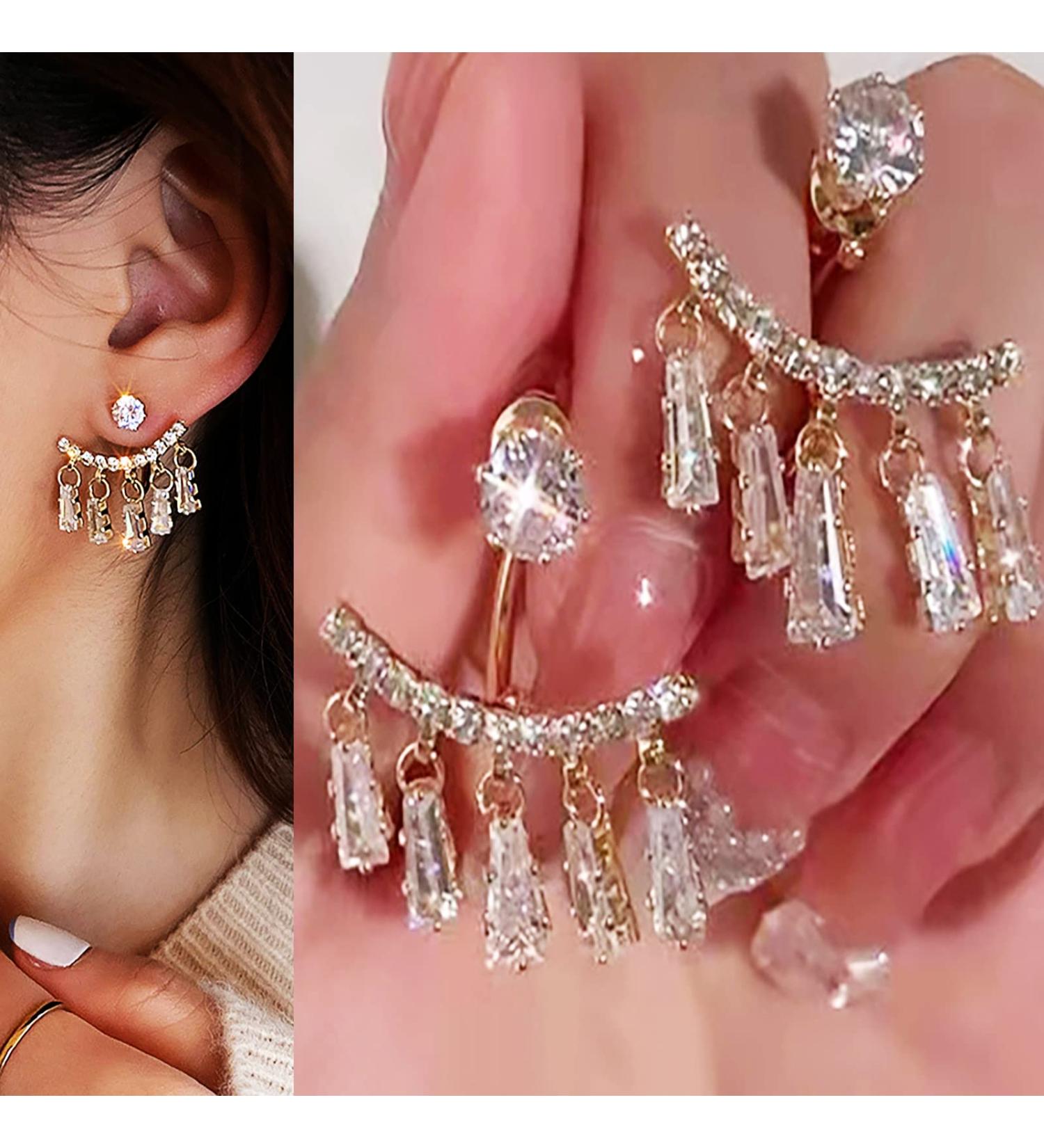 MUAYOUAUM Crystal Dangle Earrings A2135 for Women and Girls - Buy Online on GoSupps.com