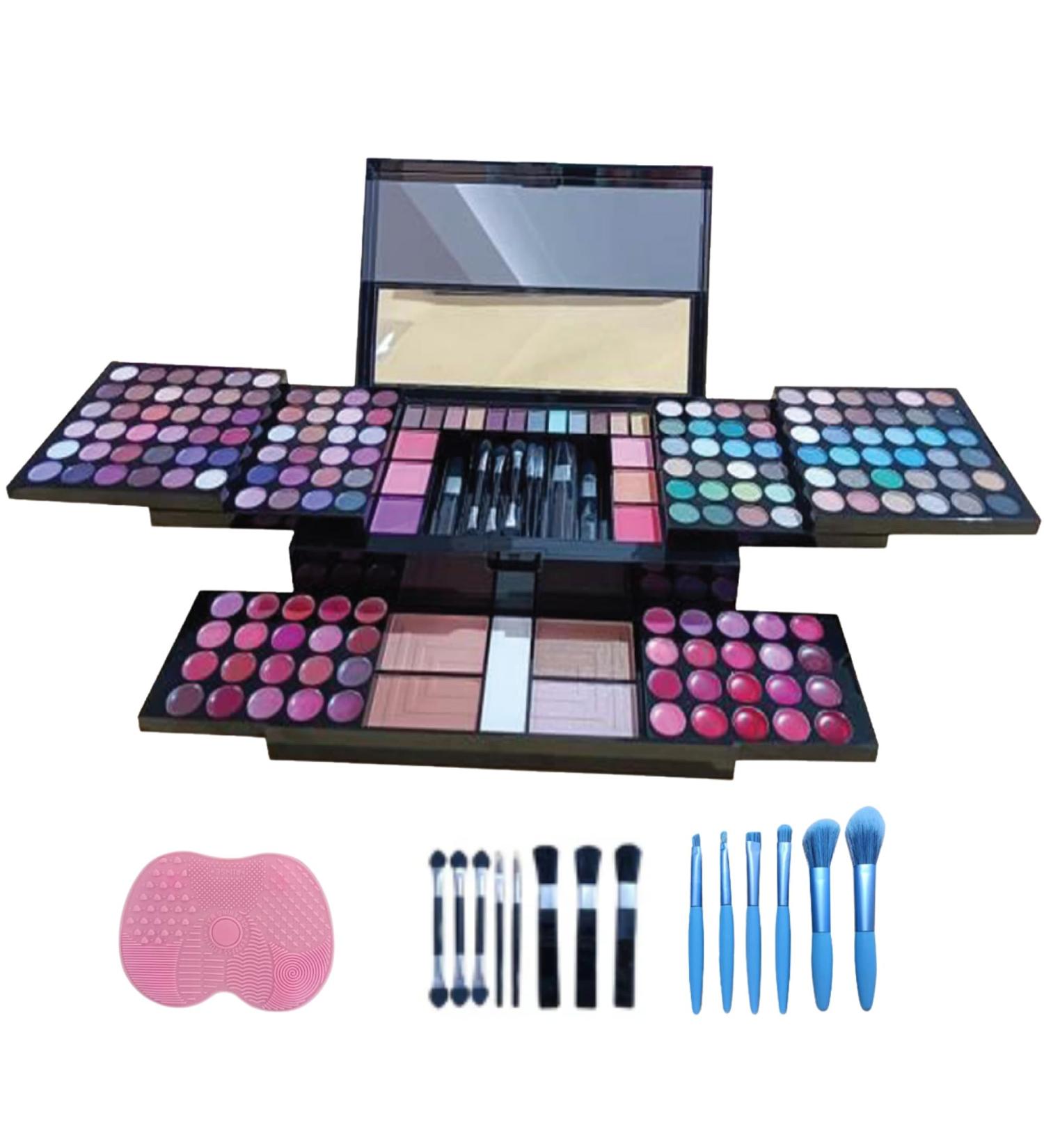 190-in-1 Professional Makeup Kit for Women | Eyeshadows Blushes Brushes & More - Perfect Full Makeup Look - Buy Online on GoSupps.com