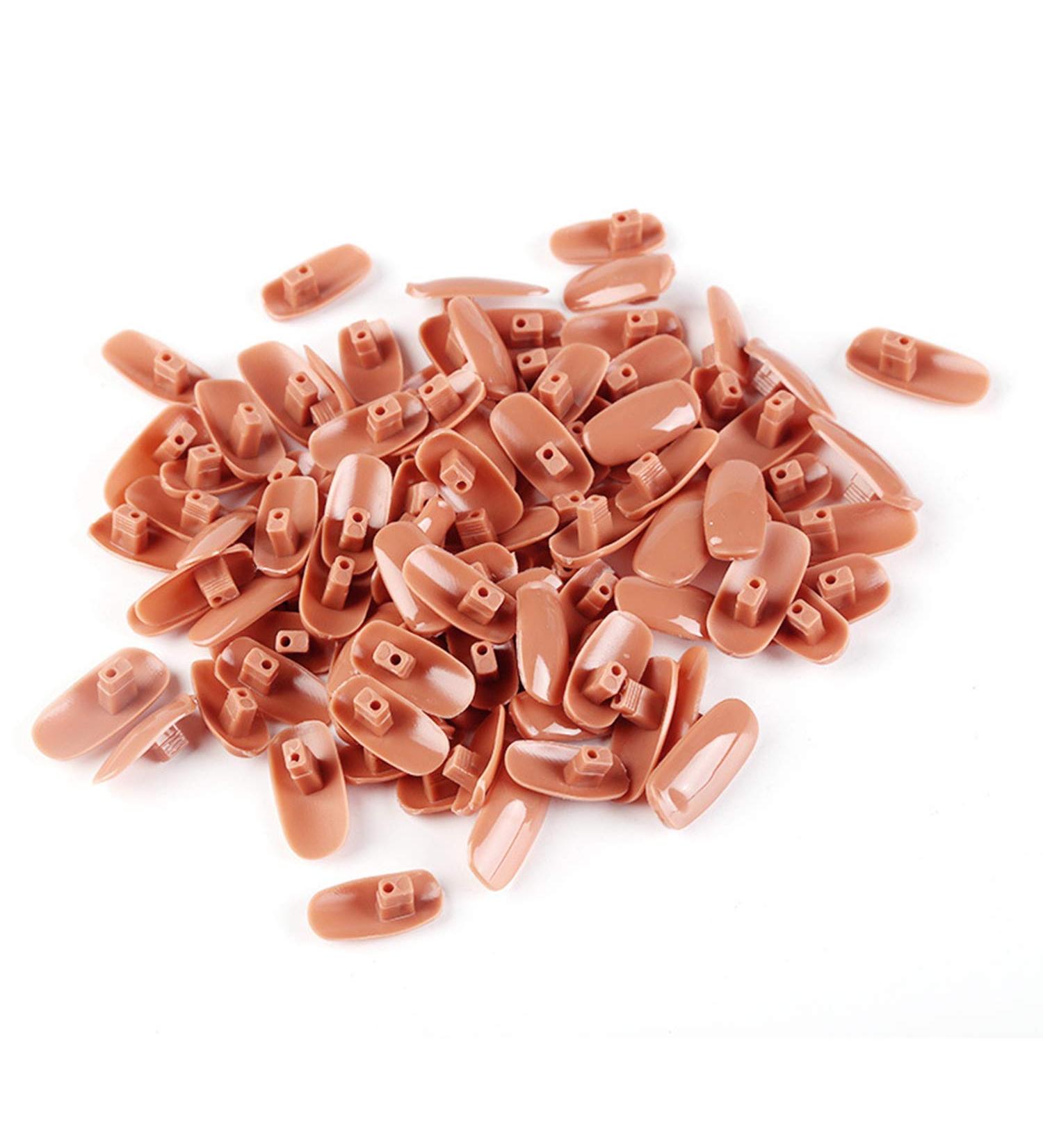 Kyerivs 200 Pcs Brown Acrylic False Nails Tips for Hand Practice | Removable Training Manicure Tools & Accessories - Buy Online on GoSupps.com