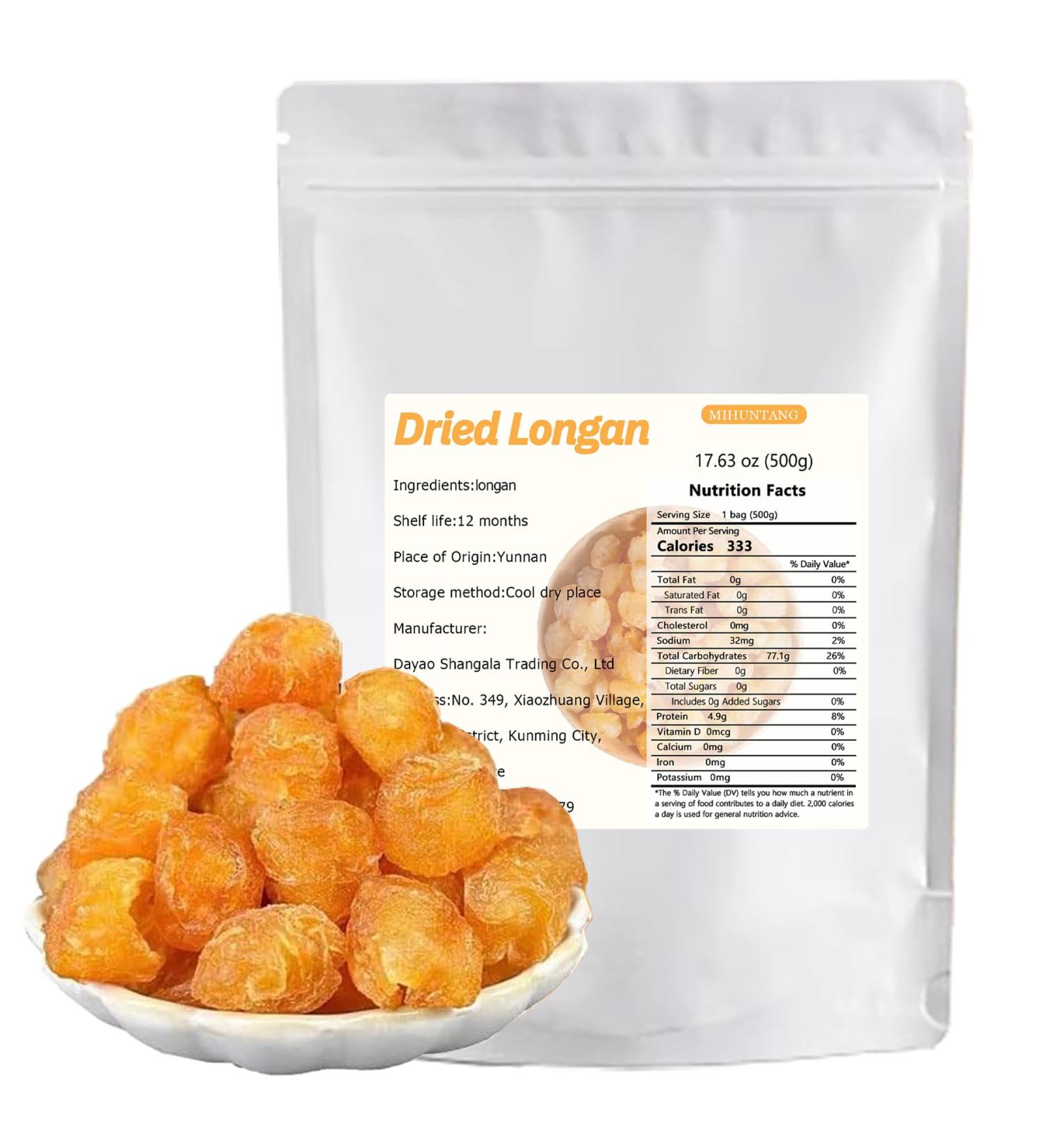 Pulpe de longane s ch e 500g Fruits secs Gui Yuan Lung Gan comestible Parfait pour les th s Collations Desserts Cuisine Dragon Eye - Buy Online on GoSupps.com