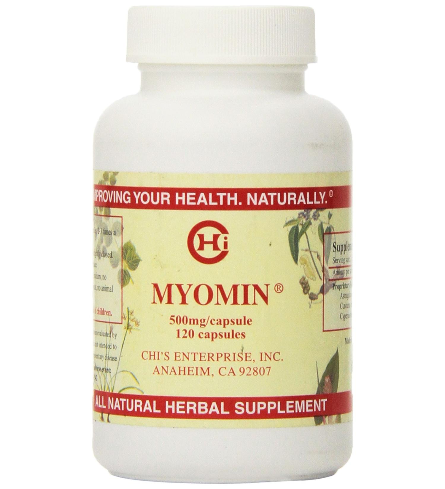 Chi's Enterprise Myomin 500mg Capsules - Promotes Healthy Hormone Levels - 120 Pieces - Buy Online on GoSupps.com
