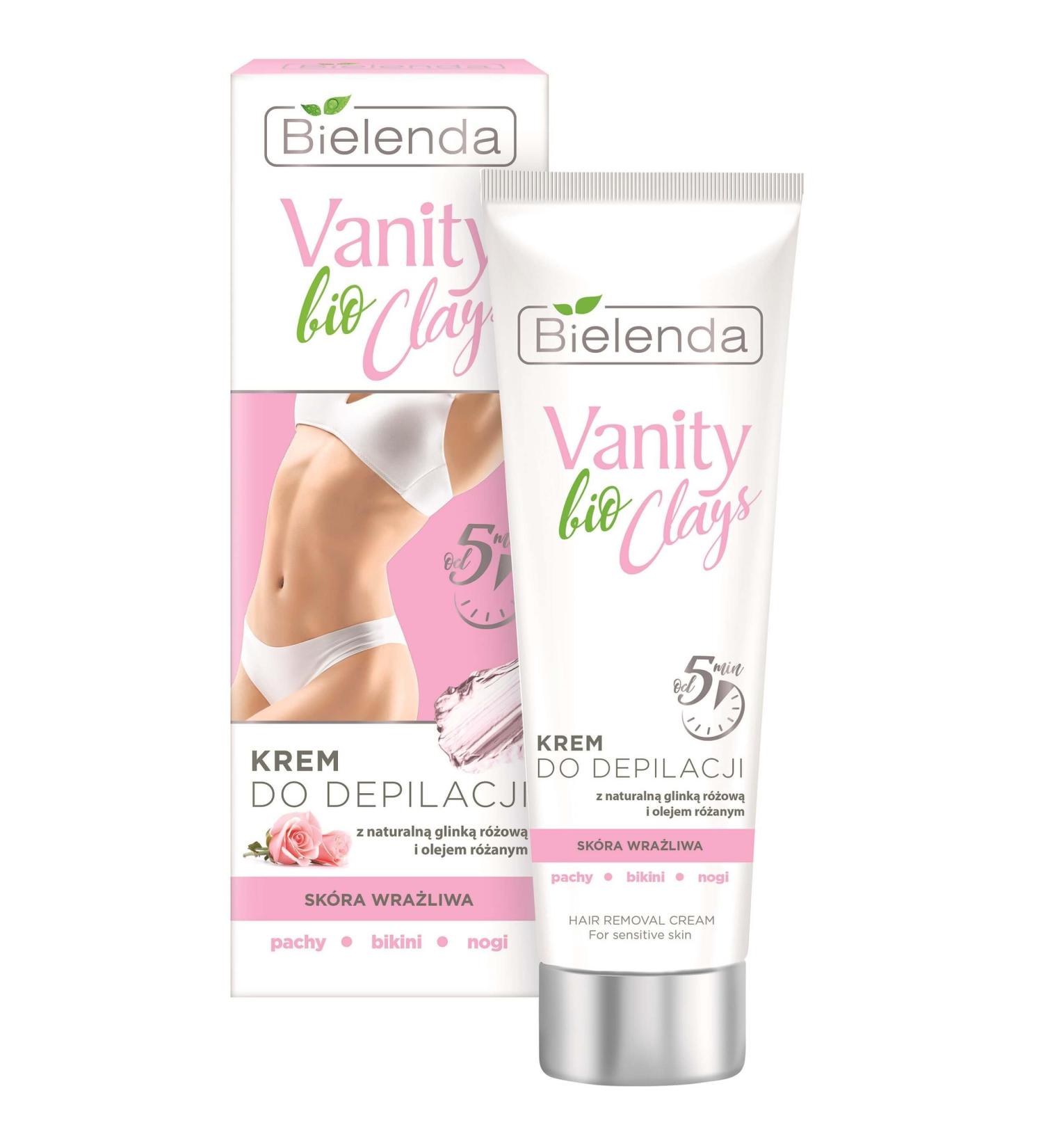 BIELENDA VANITY BIO CLAYS Hair removal cream with pink clay 100ml - Buy Online on GoSupps.com