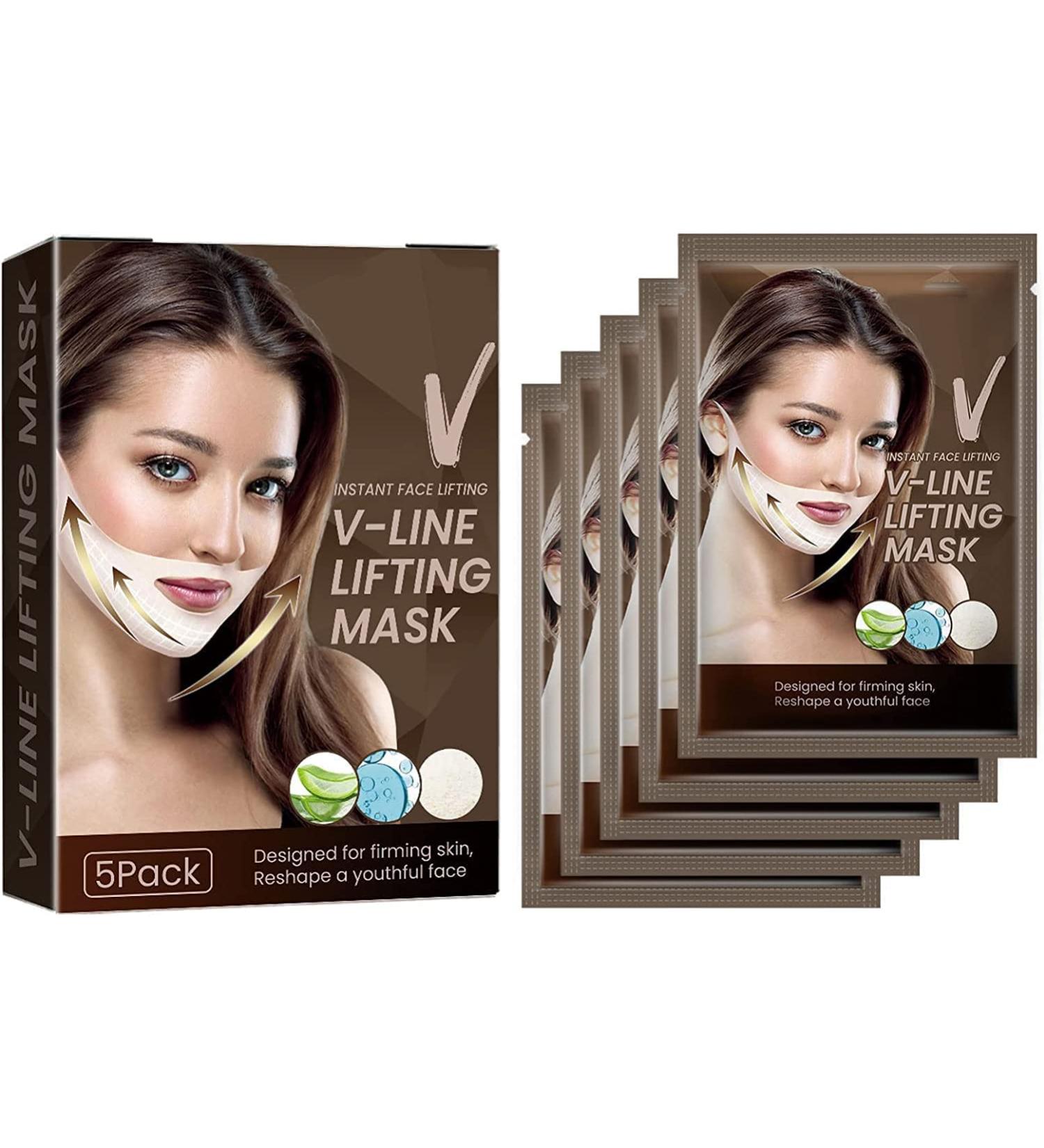 10 pcs Bloskin Lift Mask V Line Lifting Mask Double R ducteur de menton Anti- ge et anti-rides Strap V Line Shaping Masques faciaux - Buy Online on GoSupps.com