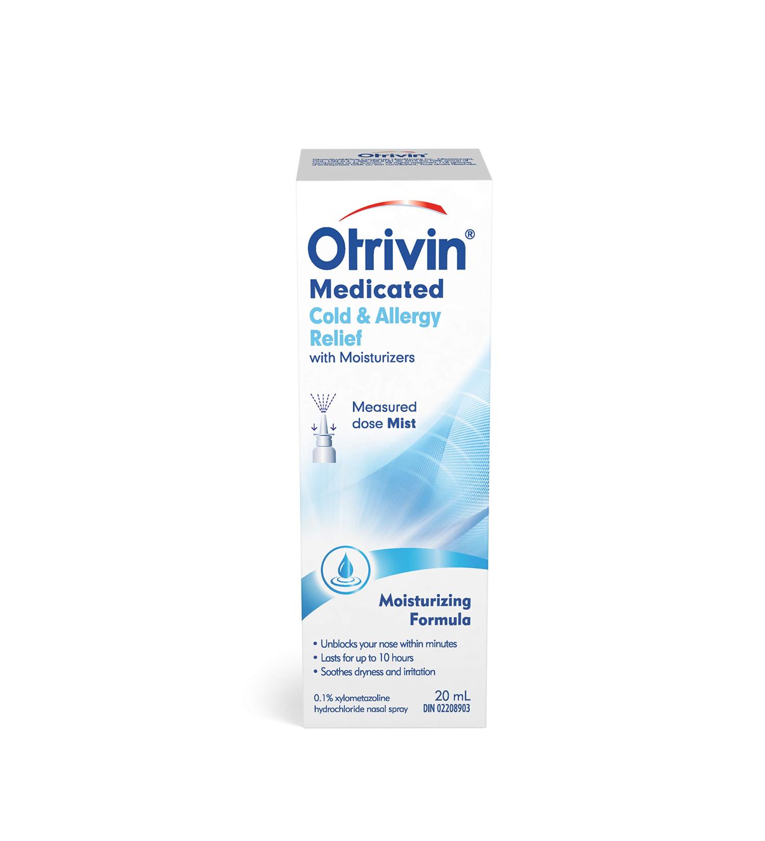 Otrivin Cold and Allergy Measured Dose Pump with Moisturizer 20ml 30 mL Moisture - Buy Online on GoSupps.com