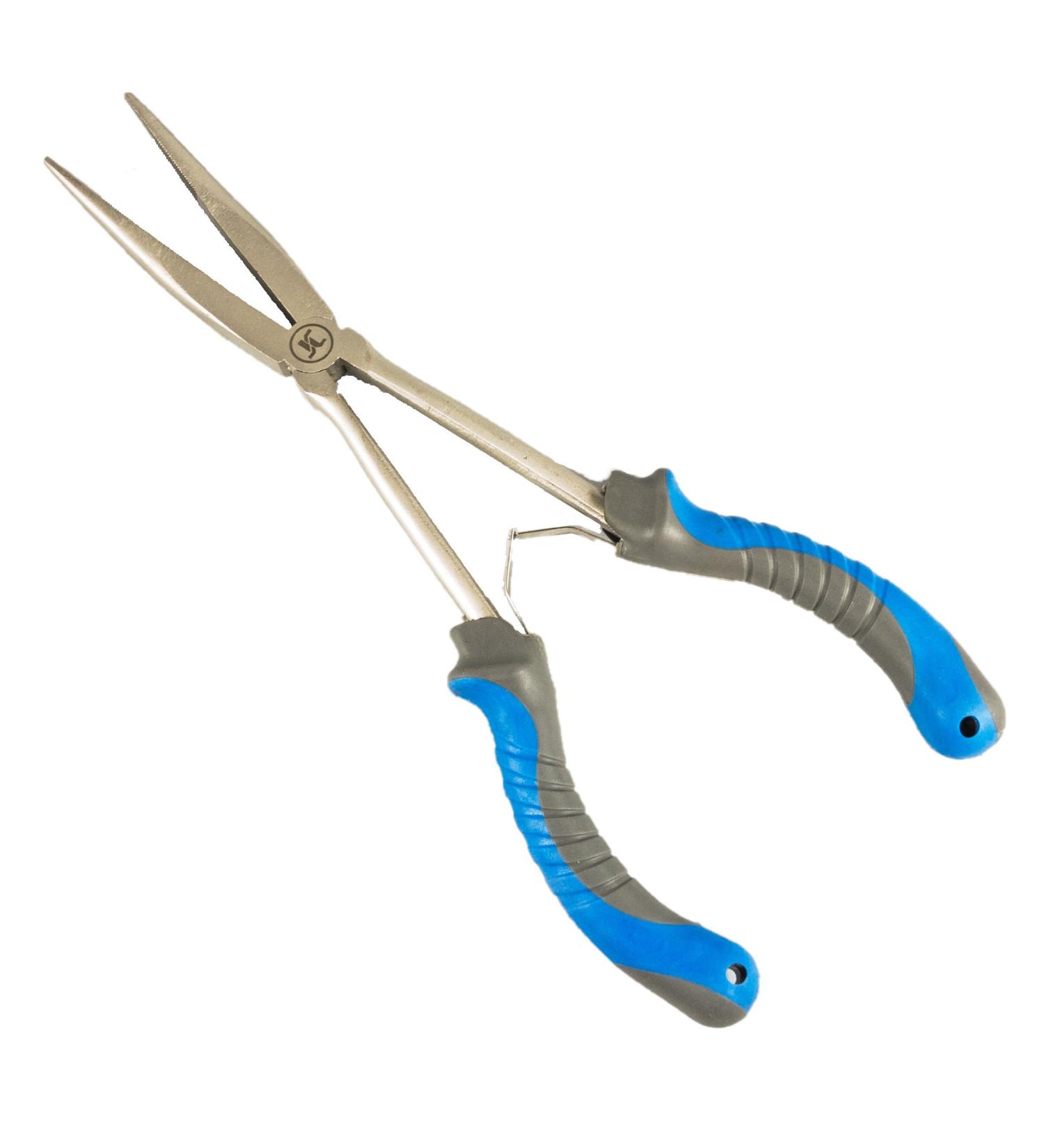 JC 11 Long Nose Fishing Pliers | Stainless Steel Hook Remover Tool with Spring-Assisted Handle - Buy Online on GoSupps.com
