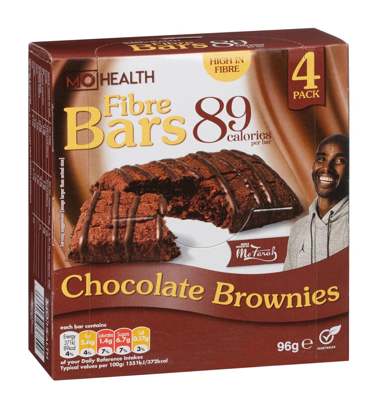 4pk Fibre Snack Bars - Chocolate Brownies - Nutrient-Rich - Balanced Nutrition - Delicious Treats For Women Kid's Men's And Adults - Portable Snack For All Ages - Tasty and Nourishing - Buy Online on GoSupps.com