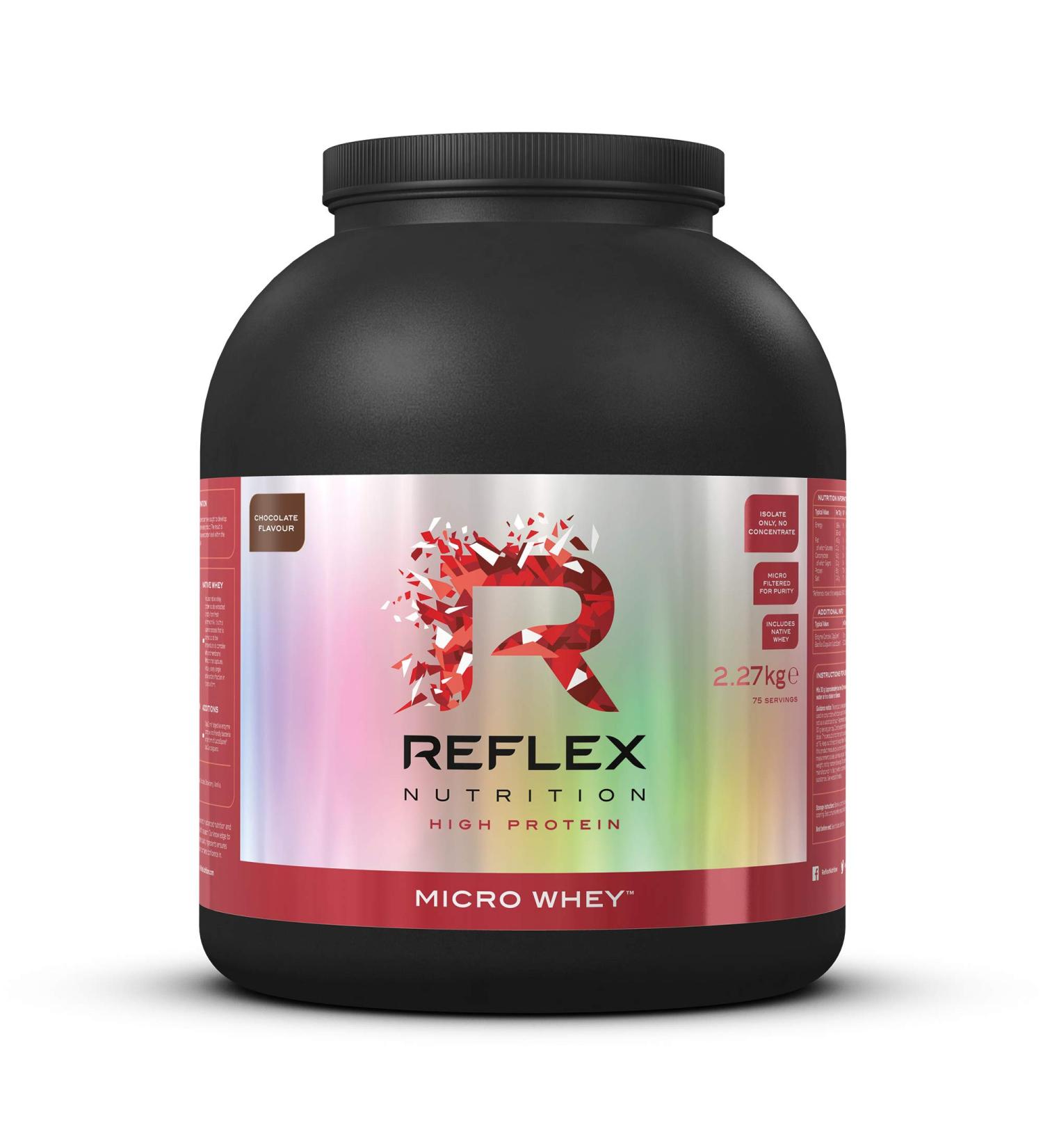 Reflex Nutrition Micro Whey 2.27Kg/5Lb - Premium Chocolate Whey Protein Isolate Supplement for Optimal Performance - Buy Online on GoSupps.com