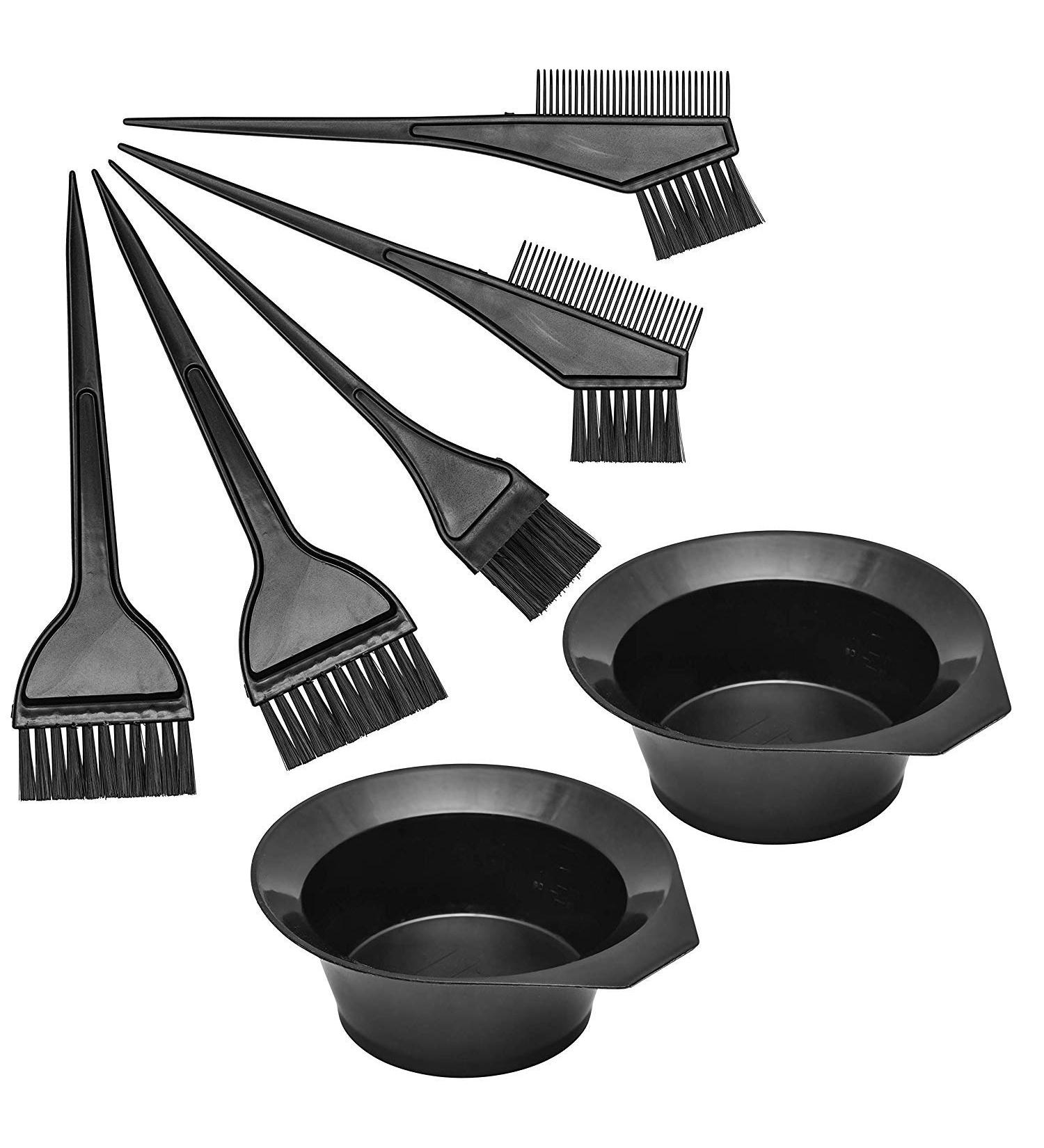 Barabesty Hair Dye Color Brush and Bowl Set Hair Color Brush Mixing Bowl Kit Tools for Hair Dying Coloring Applicator 7 Piece Set - Buy Online on GoSupps.com