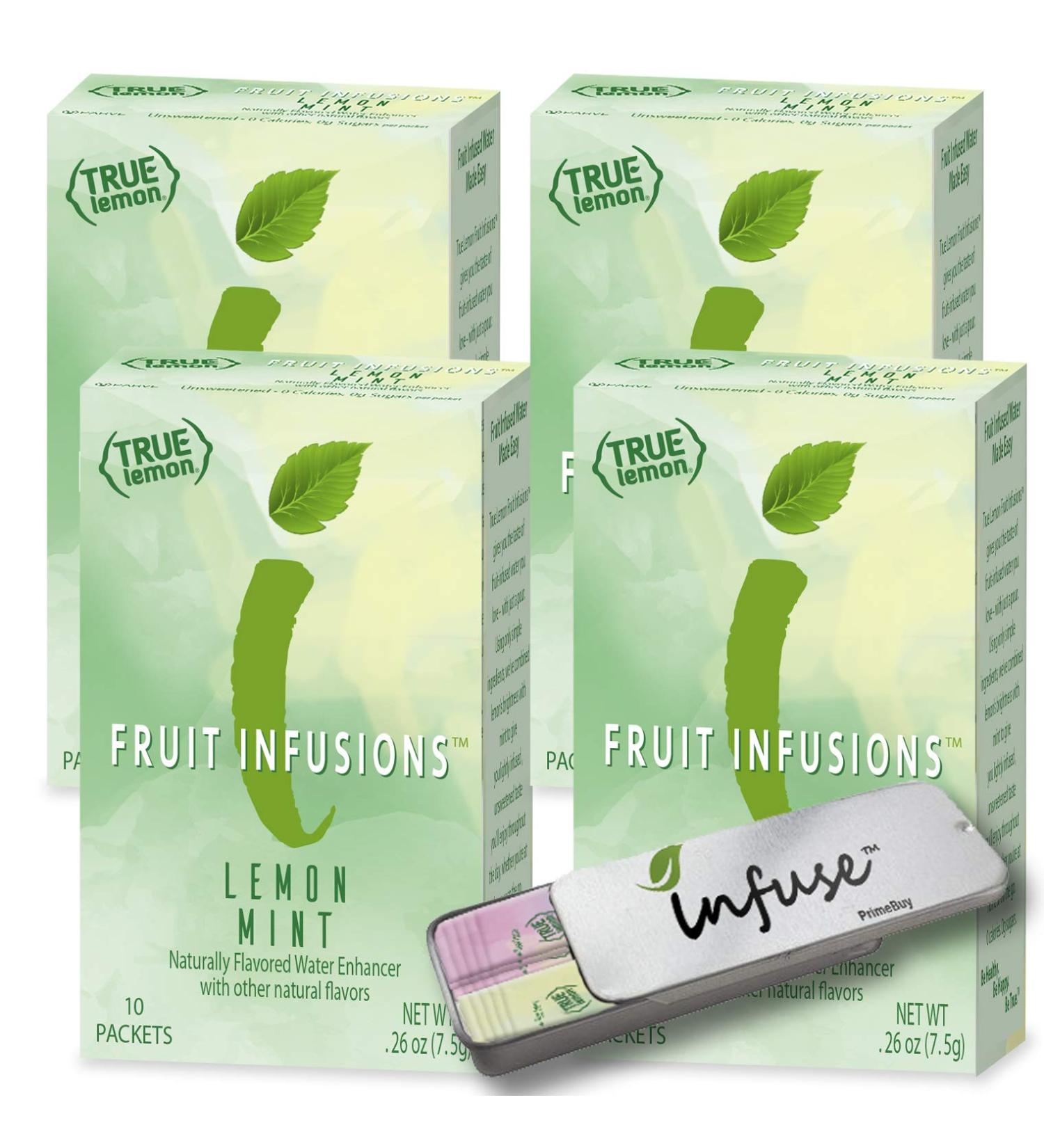 True Citrus True Lemon Fruit Infusion - Lemon Mint 10 Packets | Refreshing Flavor - Buy Online on GoSupps.com