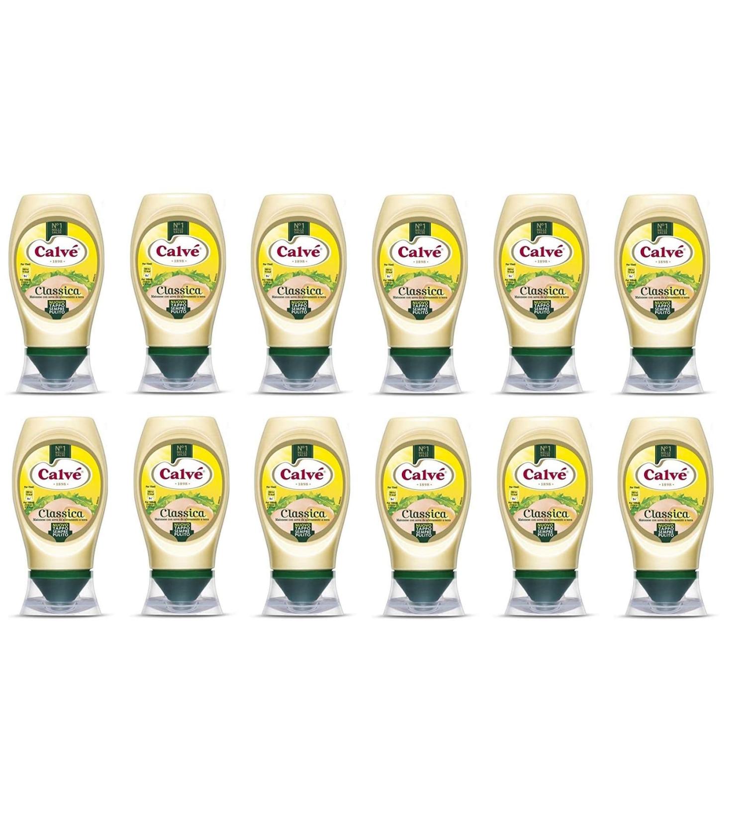 Calve Calvè Classic Mayonnaise Tabletop Sauces, 250 ml, Pack of 12