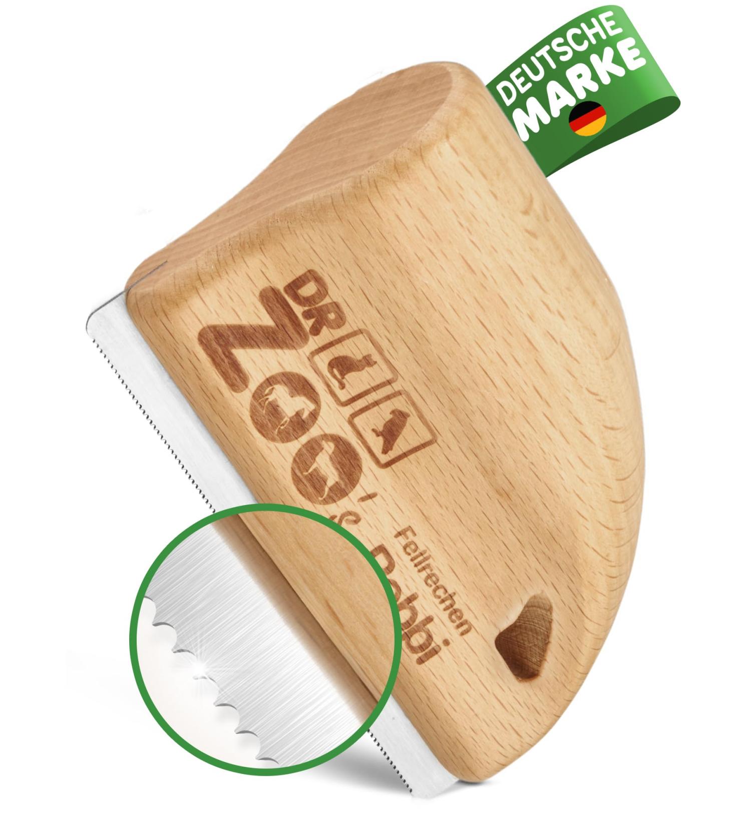 Robbi Dog Brush - Short Hair Curry Comb for All Dog Sizes | Effective Undercoat & Top Coat Removal | Durable Wooden Design - Buy Online on GoSupps.com