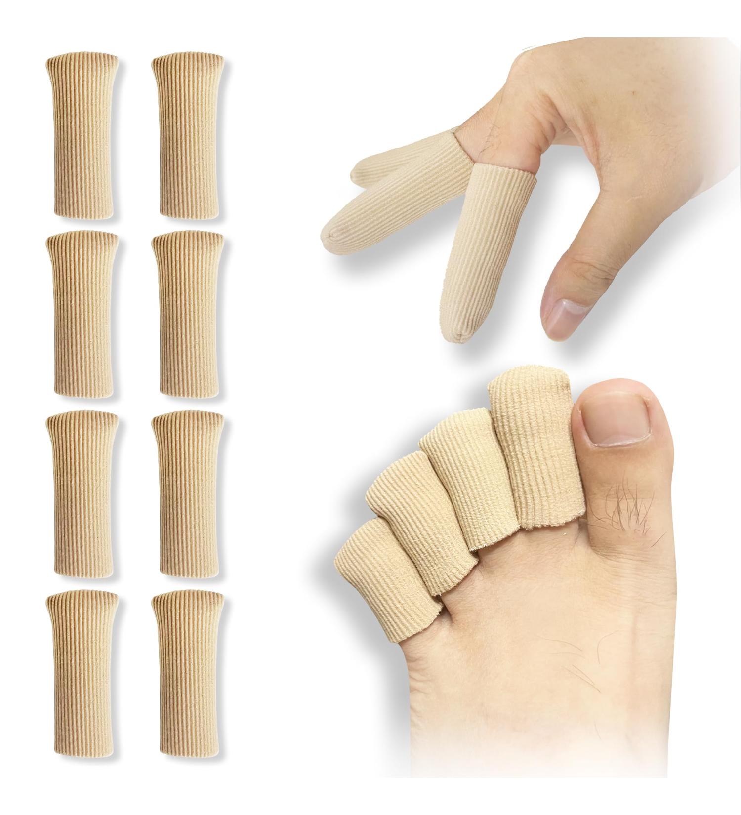 8-Piece Gel Toe Protective Caps - Silicone Toe Protection for Blisters Corns & Calluses - Unisex Large Size - Buy Online on GoSupps.com