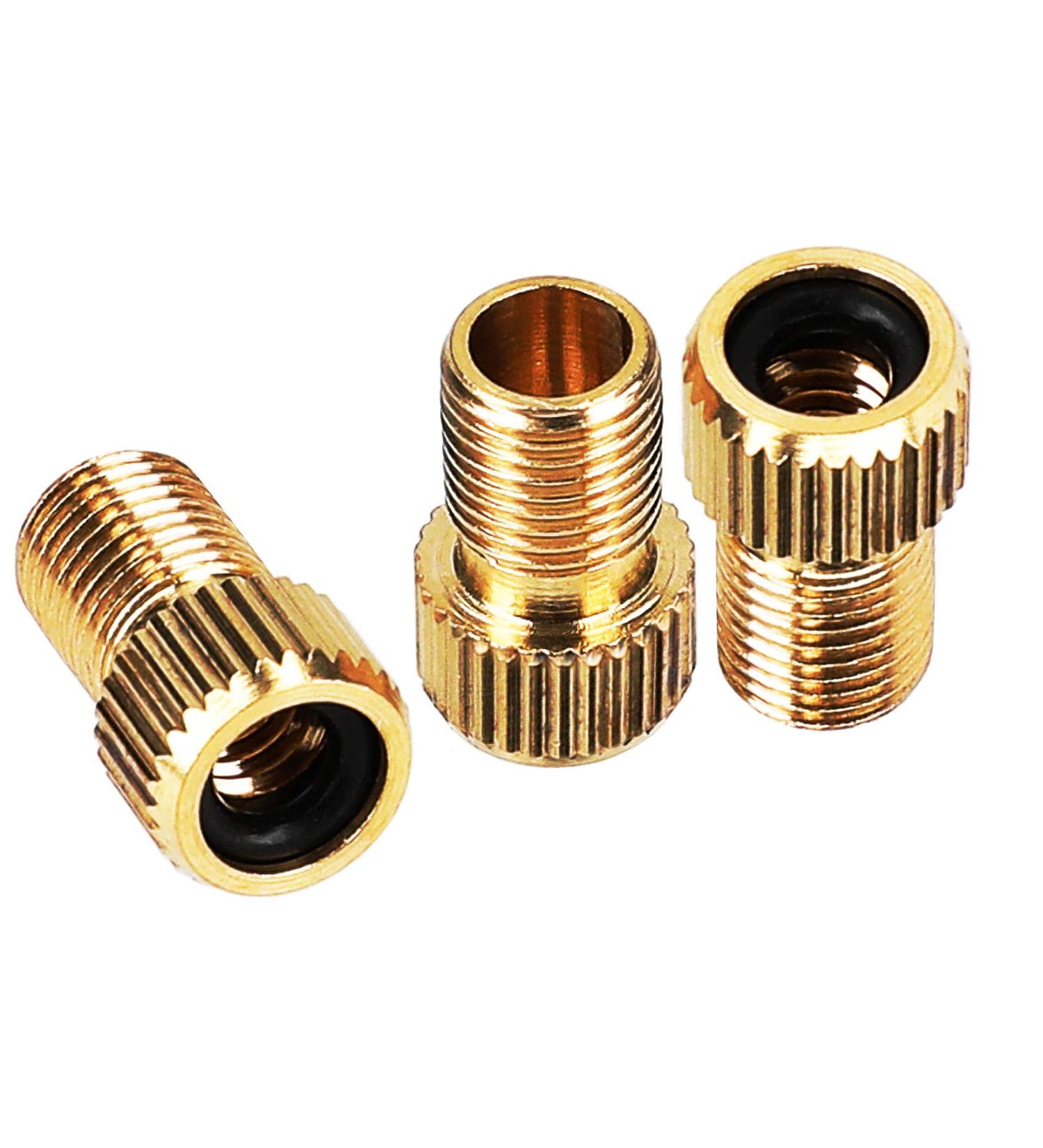 mumbi 3X Bicycle Valve Adapter - Compatible with DV SV Dunlop Sclaverand & French Presta to Schrader AV - Copper Construction for International Shipping - Buy Online on GoSupps.com