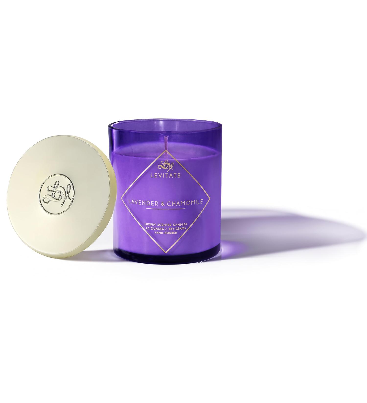 Levitate Timeless Collection Lavender & Chamomile Luxury Candle | Vegan Aromatherapy Scented Glass Candle for Elegant Home Decor | 40+ Hour Burn Time - Buy Online on GoSupps.com