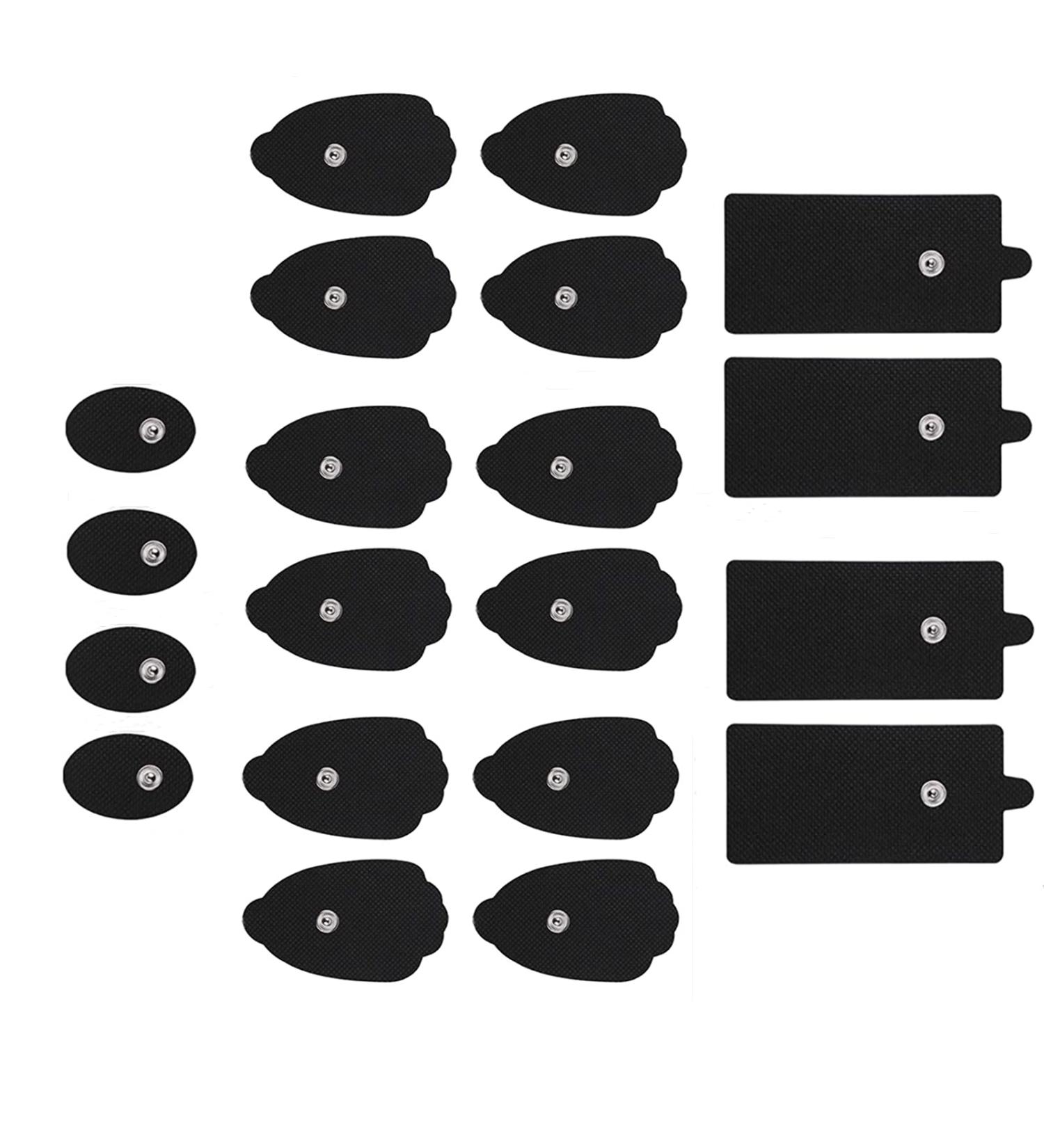 Belifu TENS Unit Electrode Pads - Reusable Self-Adhesive Replacement Pads for Tens EMS Massager - Latex Free - Standard Connection Snap - 3.5mm Cable - Buy Online on GoSupps.com