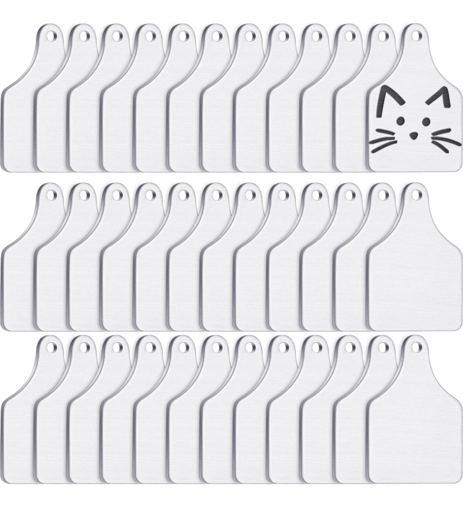 Metal Cow Tags Blank - Aluminum Stamping Blanks for Women's Jewelry - 25 Pieces - Buy Online on GoSupps.com