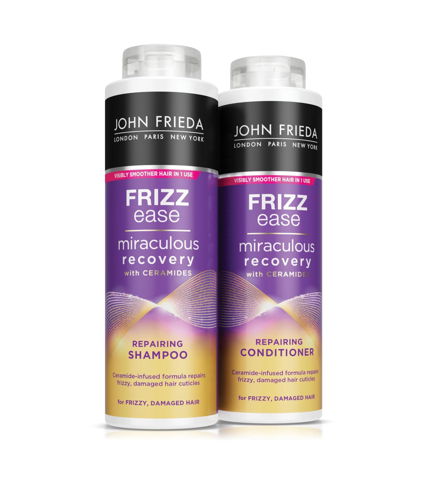 John Frieda Frizz Ease Miraculous Recovery Shampoo And Conditioner Duo Pack 2 X 500ml Repairing And Smoothing Shampoo And Conditioner Bundle Dry Damaged Hair - Buy Online on GoSupps.com