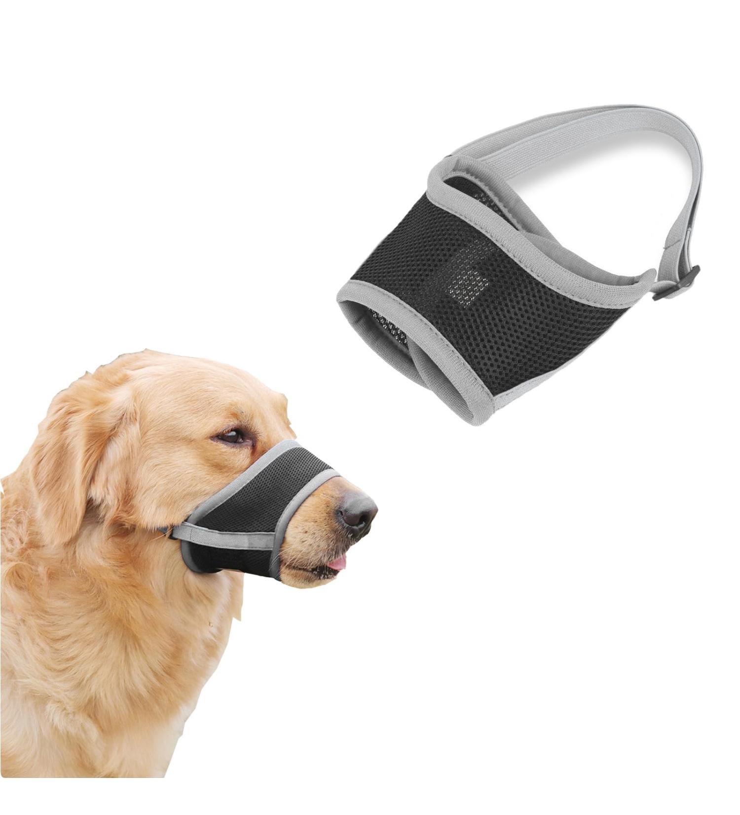 Breathable Soft Muzzle for Medium Dogs - Prevent Biting Barking & Chewing | Koboko XL Gray - Buy Online on GoSupps.com