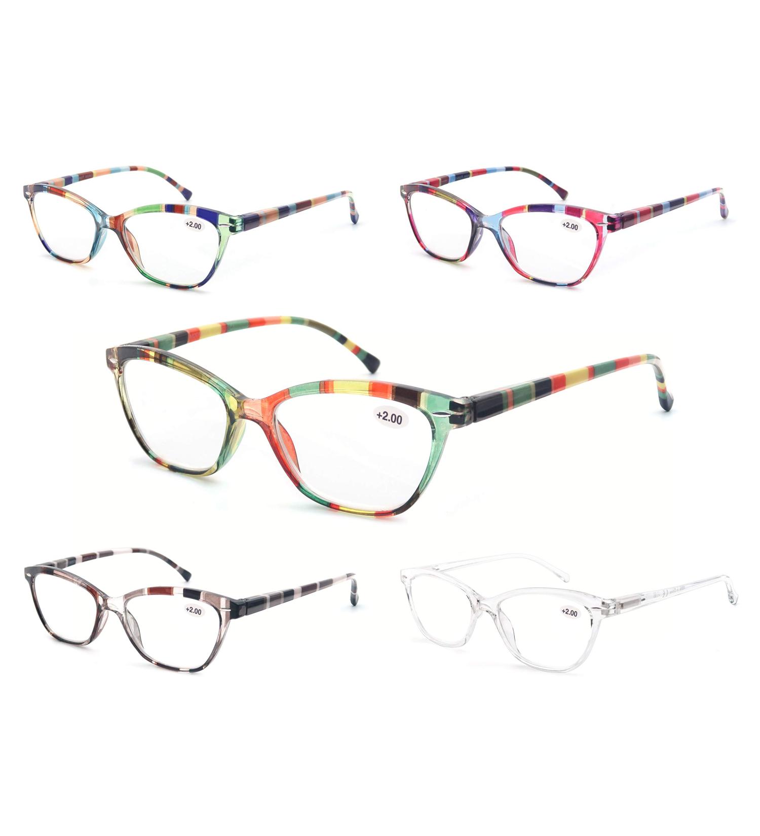 MODFANS 5 Pack Women's Reading Glasses +3.00 - Stylish Comfortable High-Quality Fashion Eyewear in 5 Colors - Buy Online on GoSupps.com