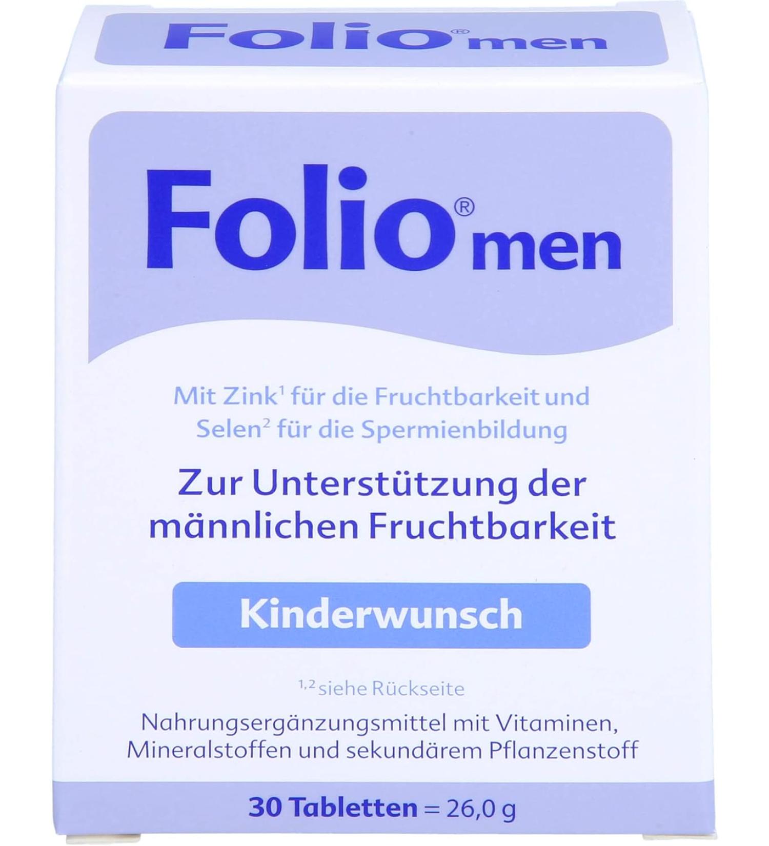 Folio men tablets to support male fertility - 30 Tablet - Buy Online on GoSupps.com