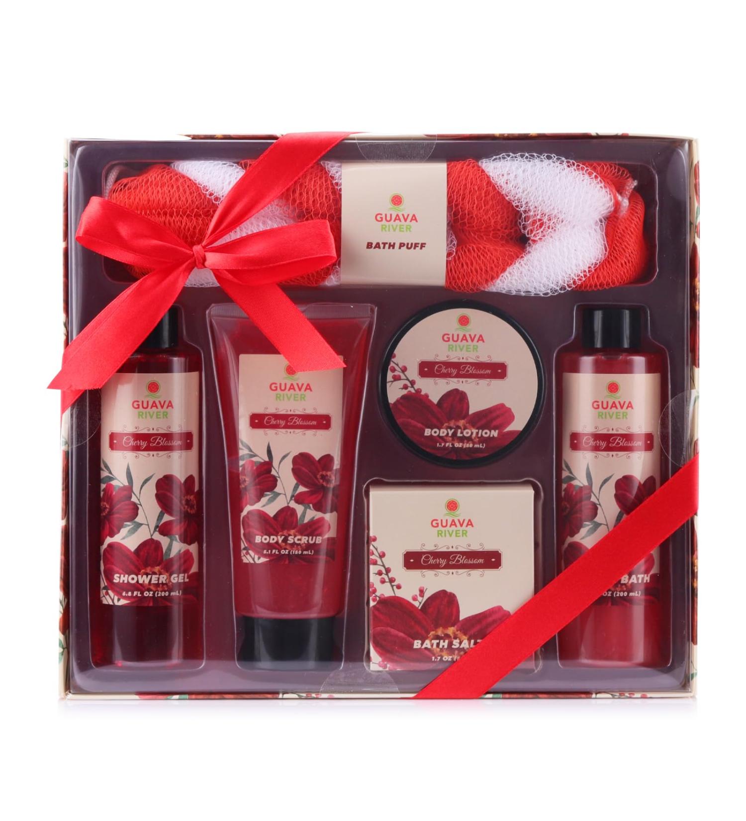 Guava River Bath and Body Gift Set for Women | Home Spa Essentials - Shower Gel Bubble Bath Body Scrub Lotion & More - Buy Online on GoSupps.com