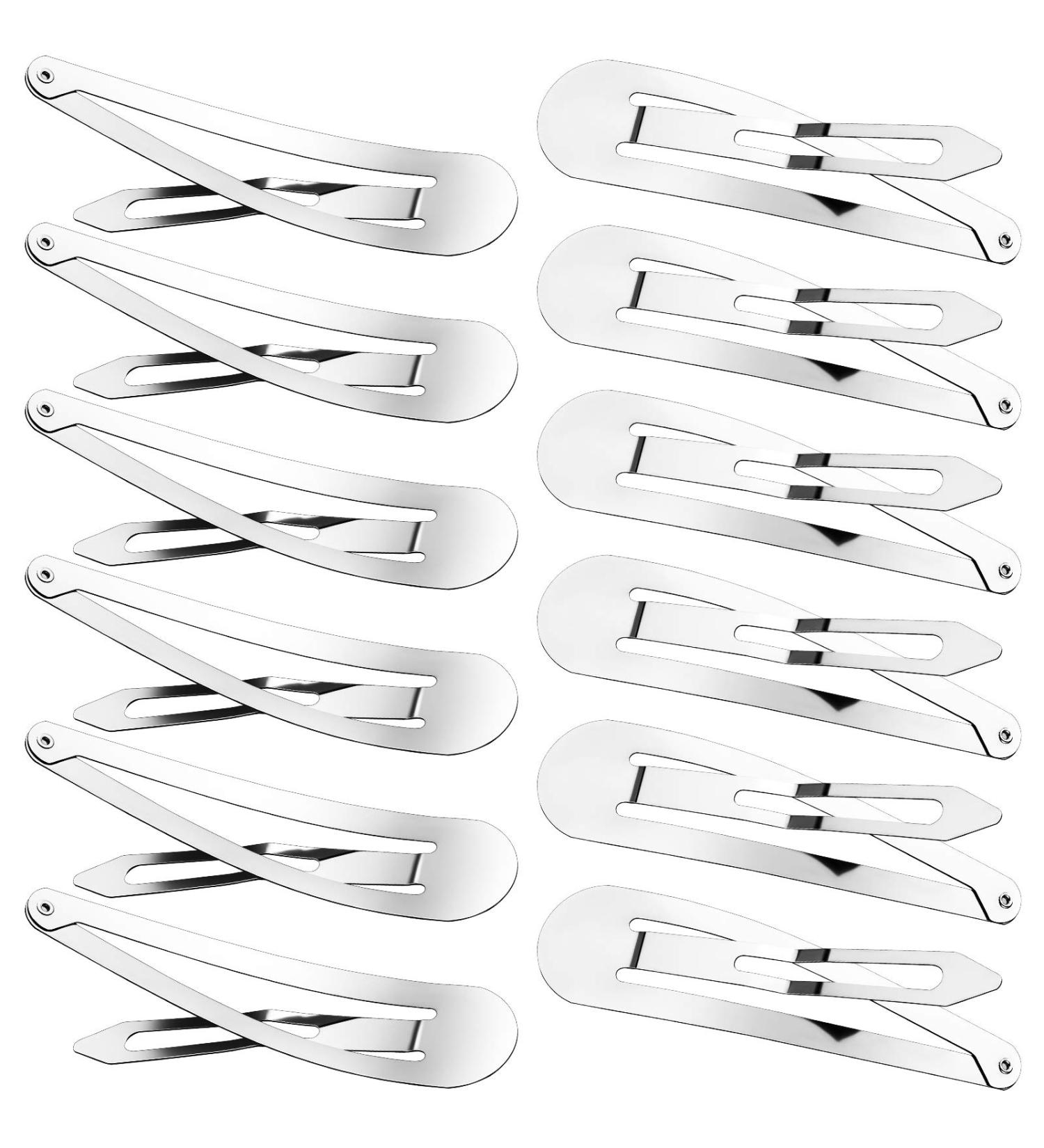 50 Pieces 3.5 Large Metal Snap Hair Clips - No Slip Hair Barrettes for Girls & Women (Silver) | Long Hair Side Clip Clamp Hair Accessories - Buy Online on GoSupps.com