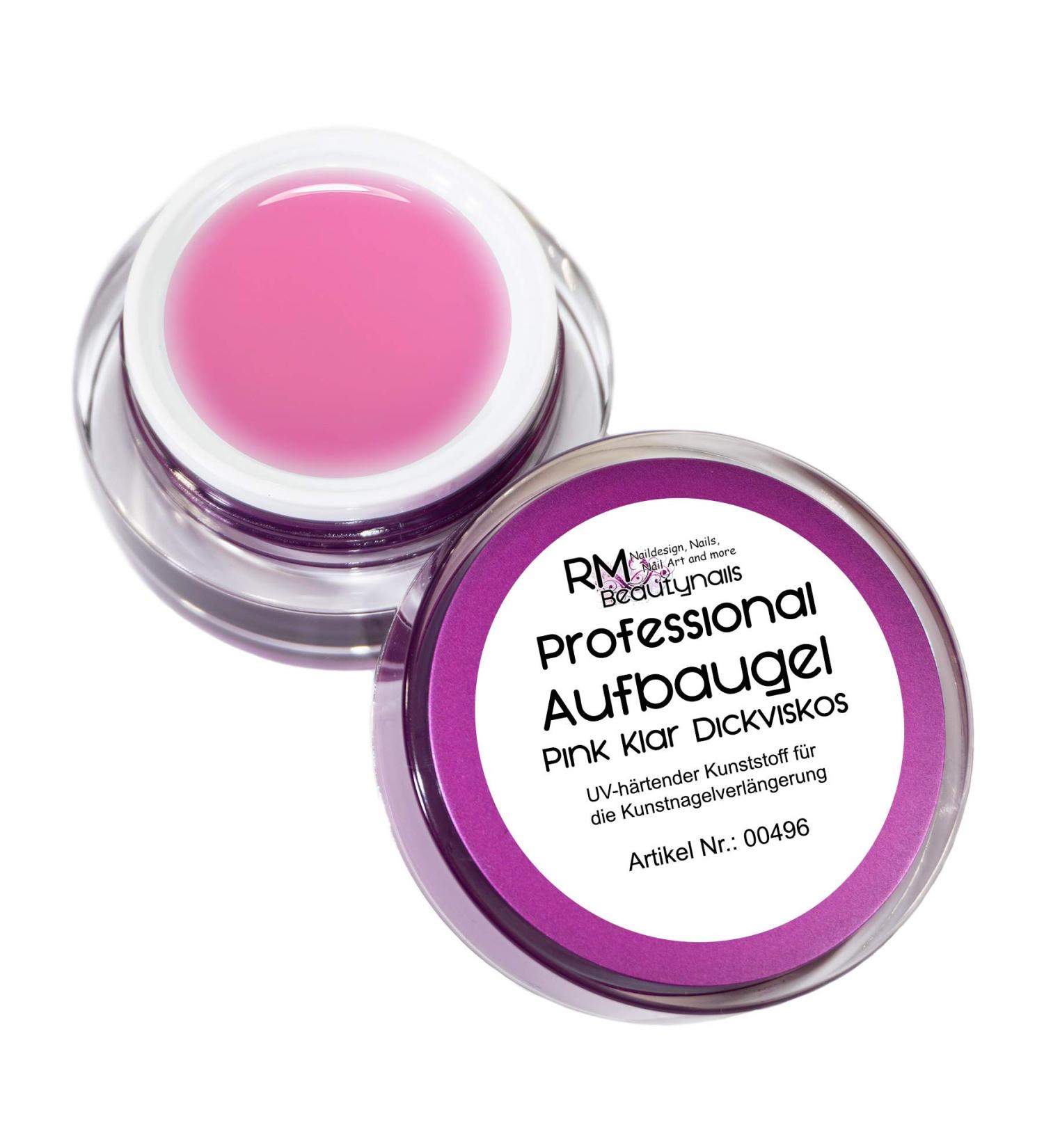 Professional builder UV-LED gel pink clear thick viscosity builder nail gel 1x 30ml (1 pack)