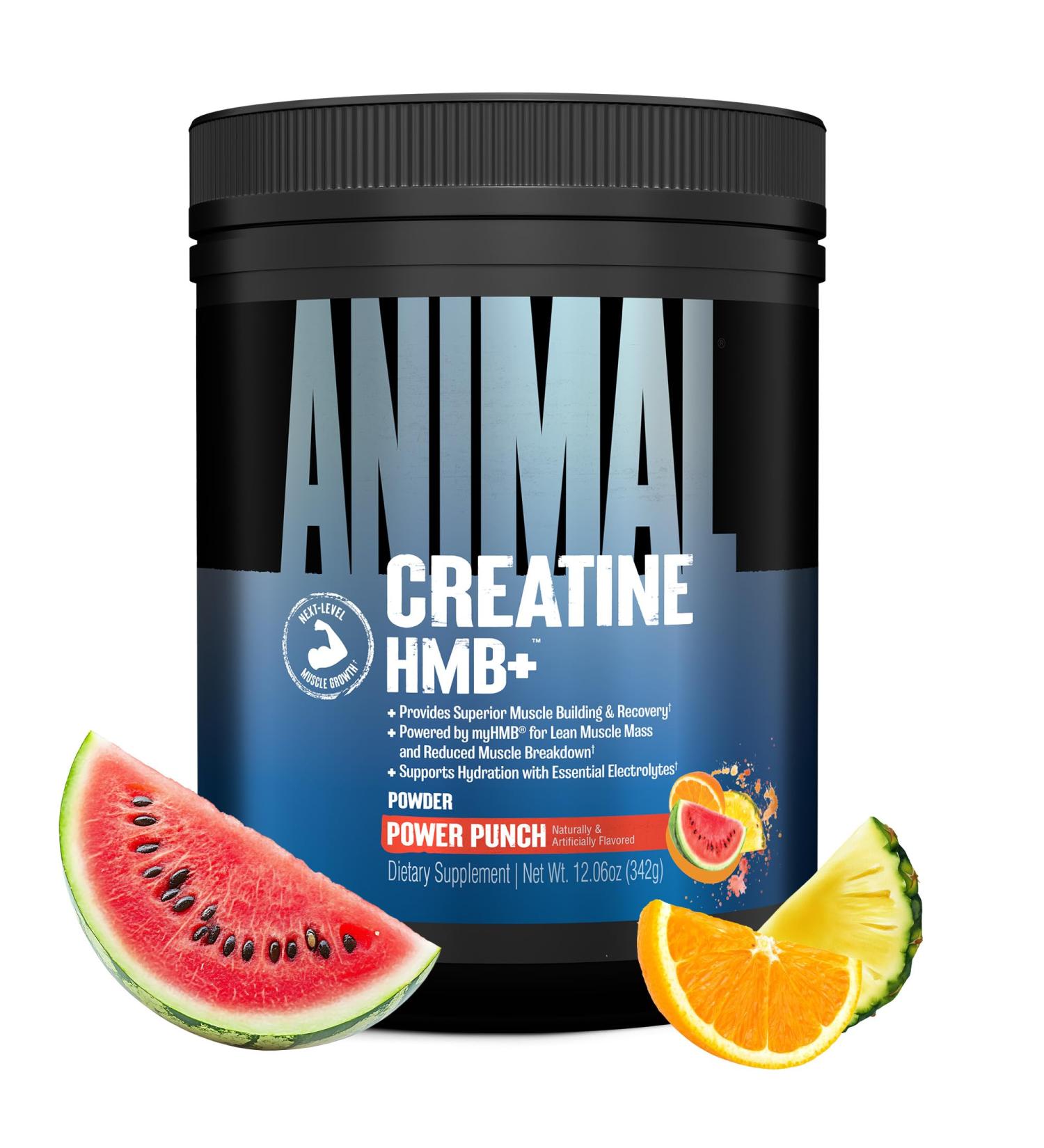 Animal Creatine HMB Powder 5g Creatine + 3g myHMB with Electrolytes for Lean Muscle Recovery & Daily Energy Power Punch Flavor 30 Servings Power Punch 12.06 Ounce (Pack of 1) - Buy Online on GoSupps.com