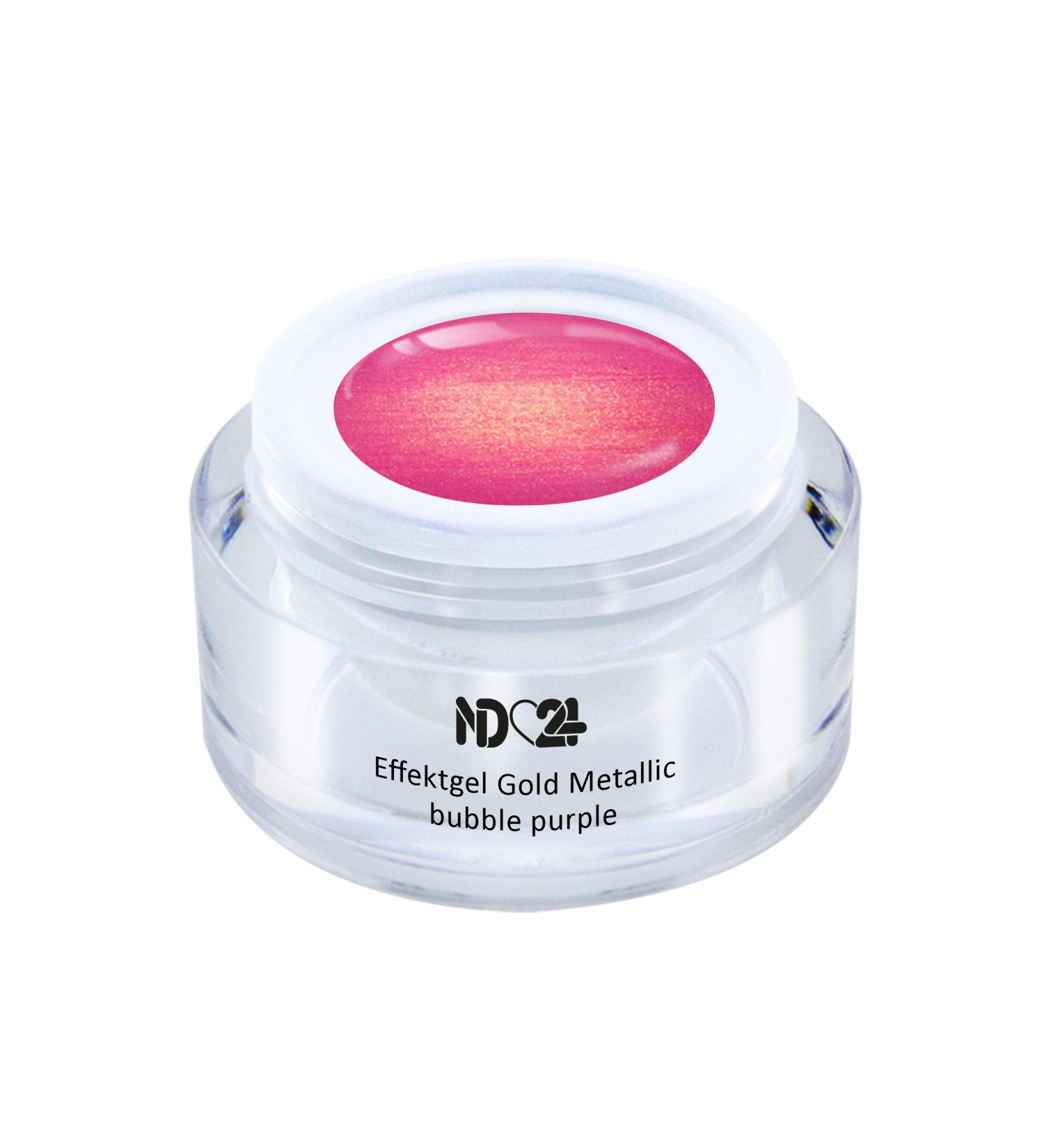 UV LED Effect Gel - Gold Metallic Bubble Purple Pink - Studio Quality - 5ml - Made in Germany | International Shipping - Buy Online on GoSupps.com