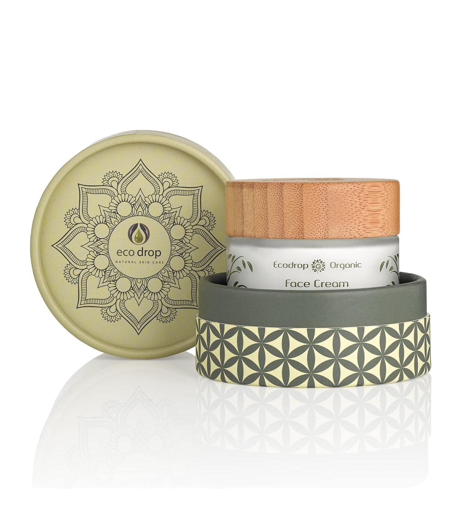 Ecodrop Organic Face Cream | Advanced Daily Facial Cream for Women | 100% All Natural Ingredients | Moisturiser & Anti Ageing Treatment - Buy Online on GoSupps.com