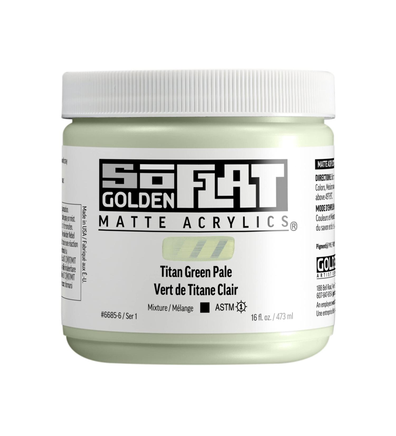 Golden : SoFlat : Matte Acrylic Paint : 473ml : Titan Green Pale - Buy Online on GoSupps.com