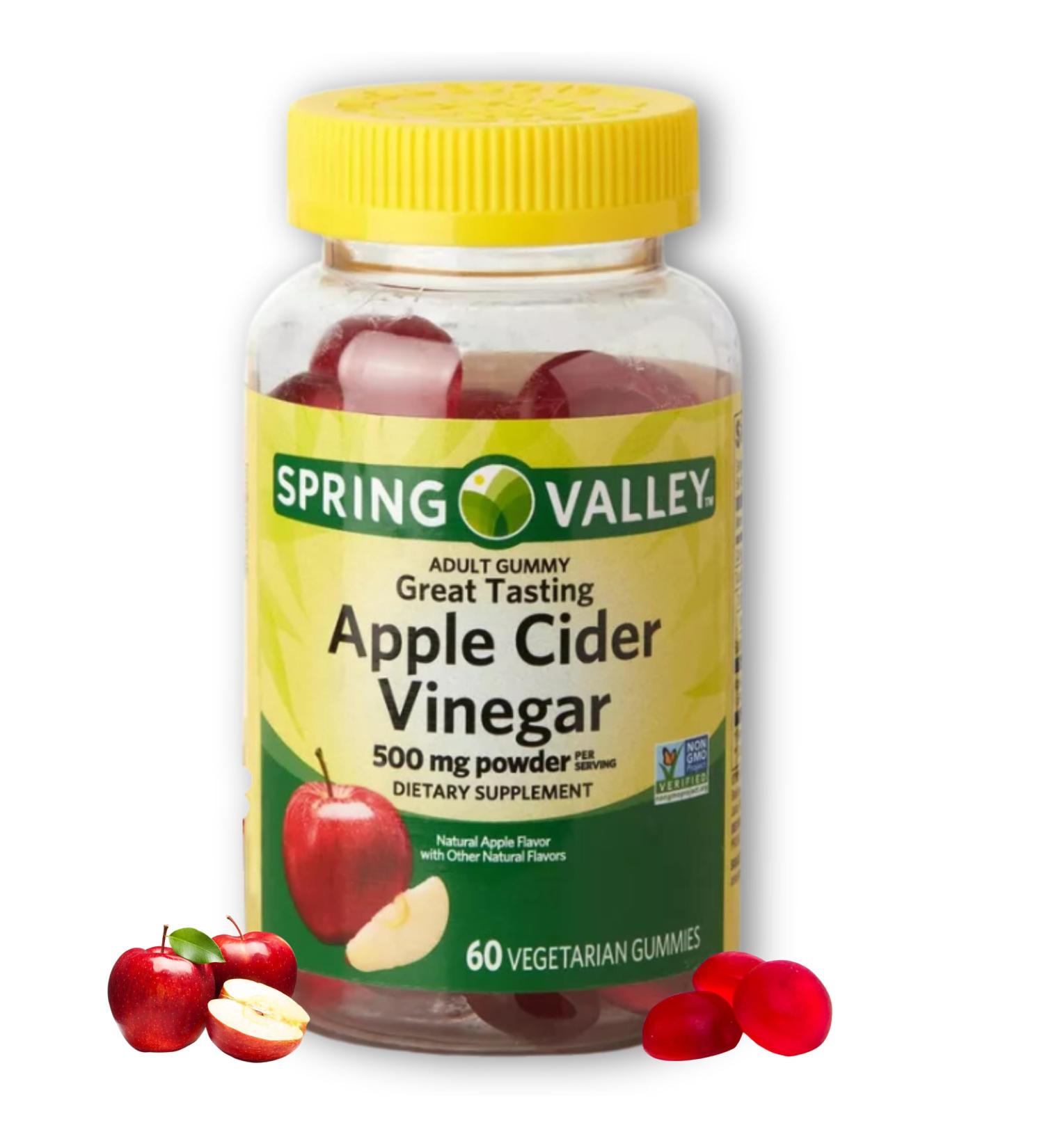 Spring Valley Apple Cider Vinegar Gummies - 500 mg 60 Ct | International Shipping | Fusion Shop Store - Buy Online on GoSupps.com
