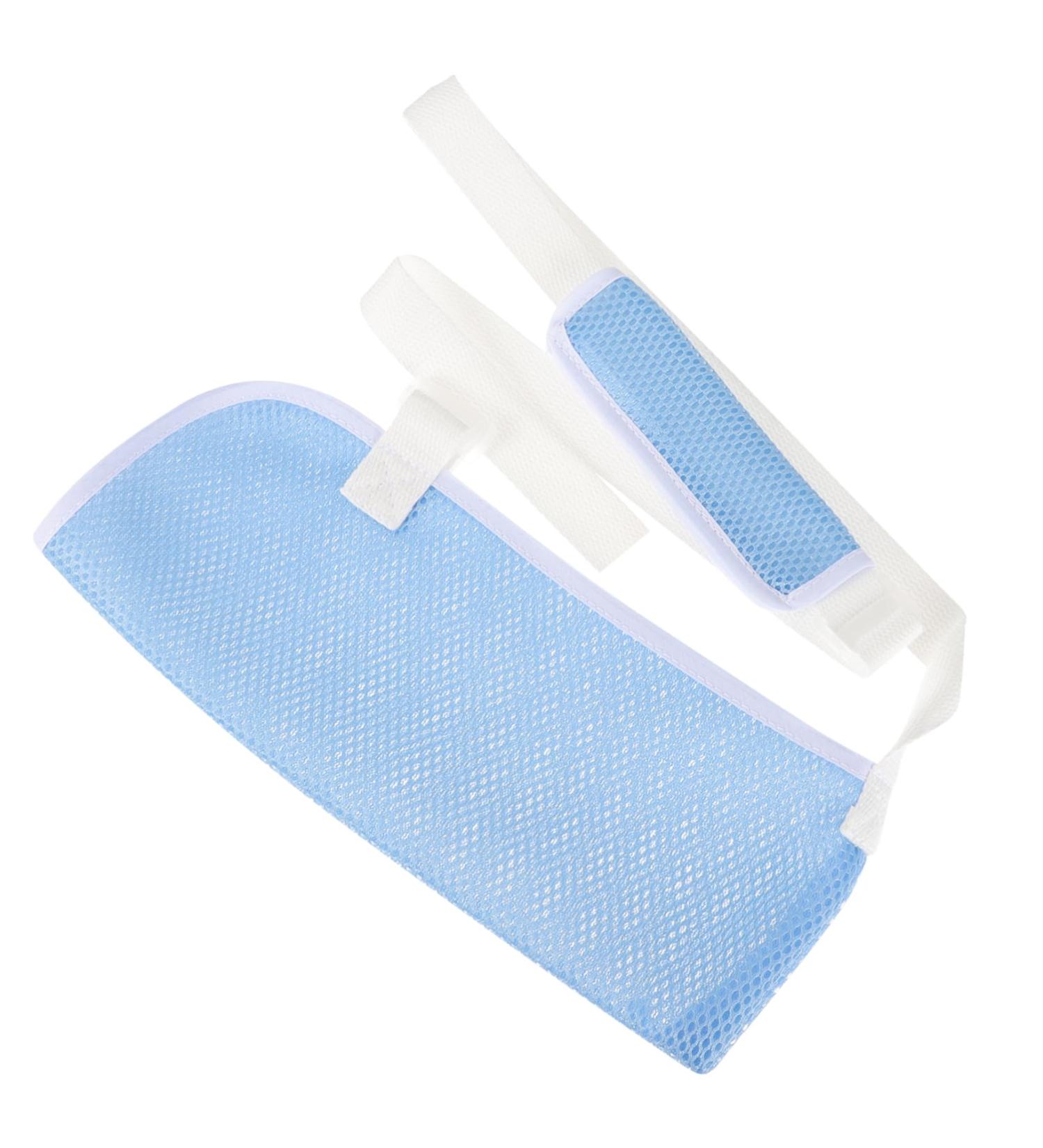 SOLUSTRE Children's Arm Sling Elbow Sling Arm Support Shoulder Sling for Torn Rotator Cuff Arm Brace Net 60X30CM Sky-blue - Buy Online on GoSupps.com