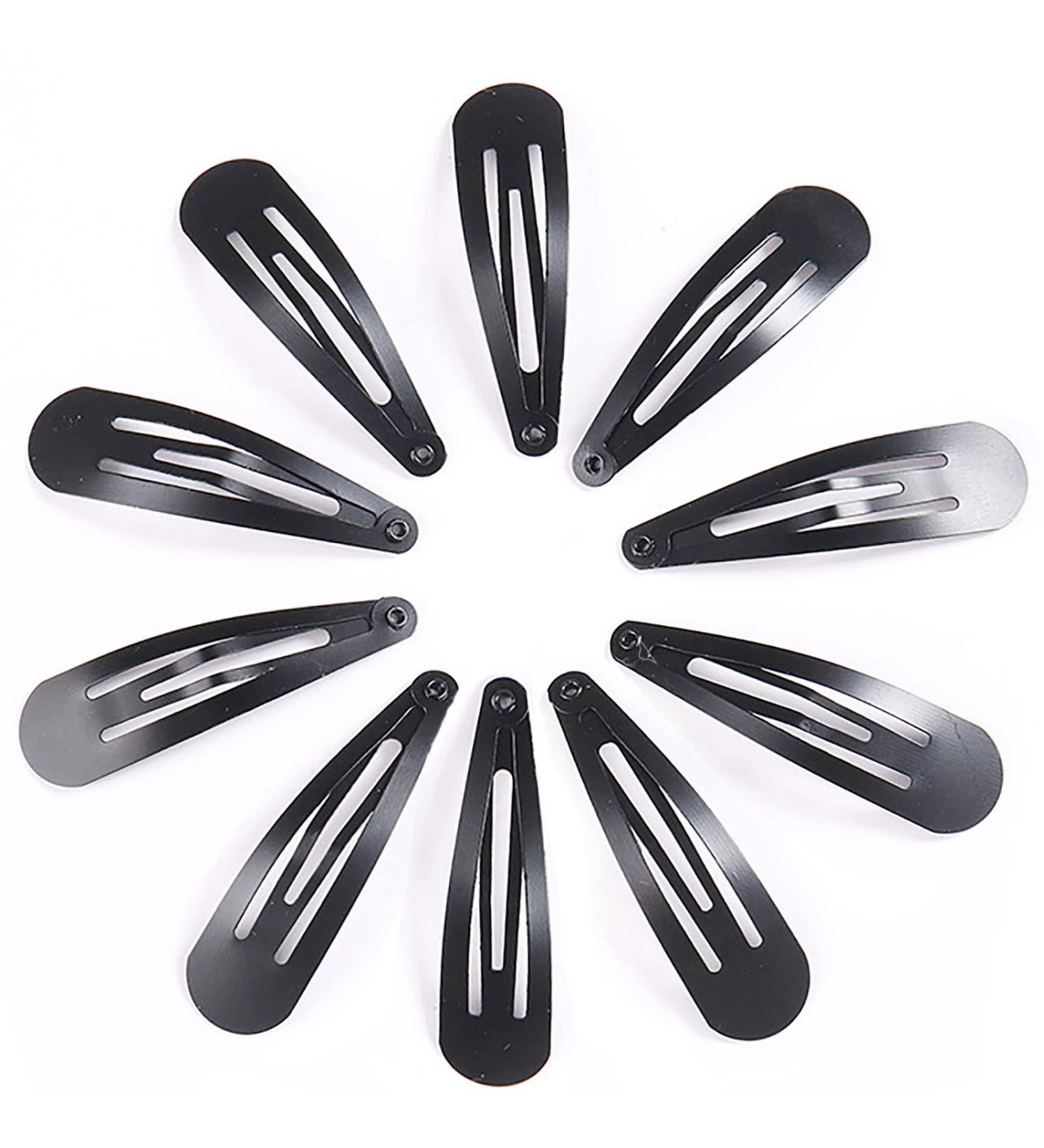 10 Black Hair Clips for Women & Girls - 5cm Metal Hair Holders | DIY Accessories - Buy Online on GoSupps.com