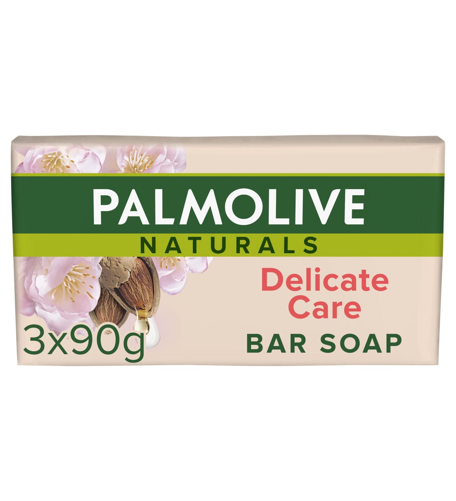 Buy Palmolive Delicate Care Soap with Almond Milk 3x90g - Nourishing & Gentle Cleansing | International Shipping Available - Buy Online on GoSupps.com