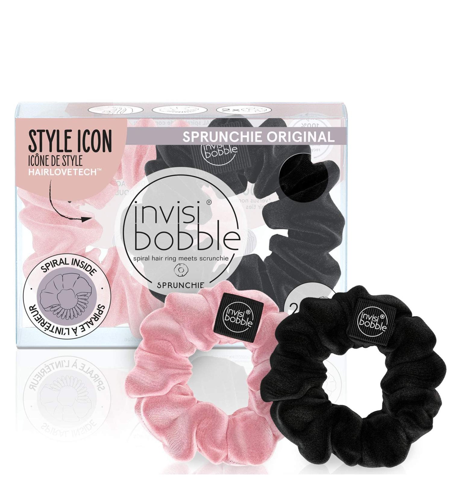 Buy Invisibobble Sprunchie Original True Black & Prima Ballerina 2 Pack - Hair Accessories - Buy Online on GoSupps.com