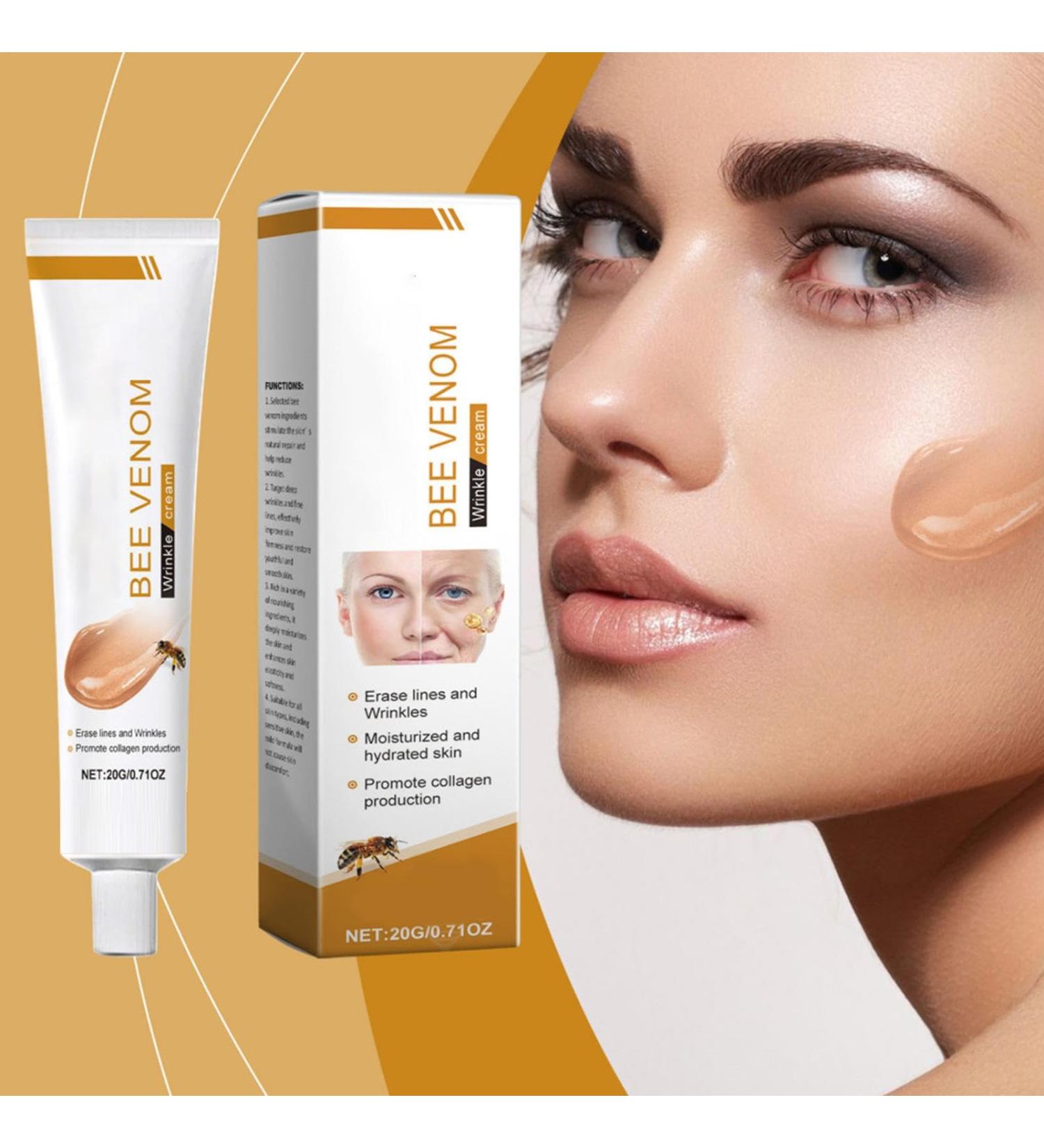  Nybhyjka 3 Pieces Boto-x Bee Veno-m Wrink-le Removal Cream Daily Facial Moisturizer Bee Veni-n Anti-Wrinkle Cream Bee Extract Face Cream 20G For Dry Skin - Buy Online on GoSupps.com