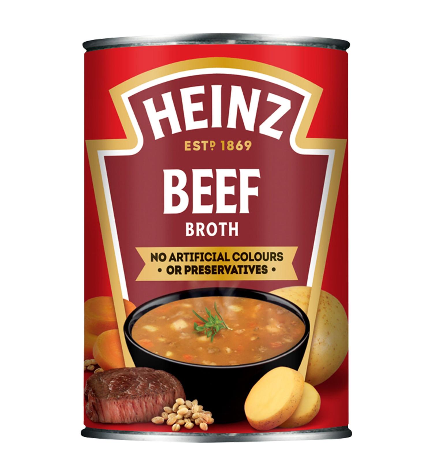Heinz Beef Broth Soup 400g - Savory Beef Broth - 1 Pack - 400g - Buy Online on GoSupps.com