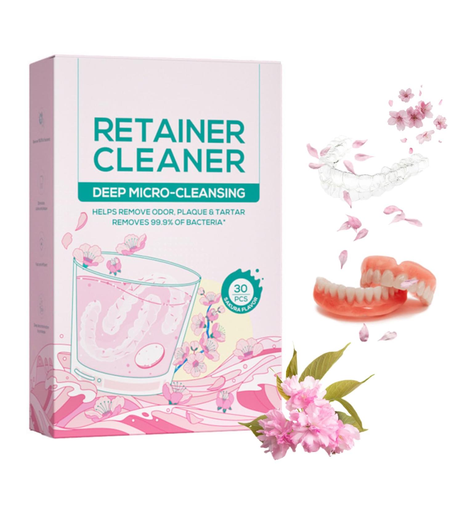 Tablettes de nettoyage Retainer Nettoyant Pastille Appareil Dentaire Nettoyant Gouttiere Dentaire pour appareils orthodontiques et goutti res proth ses dentaires aligneurs Fleur de cerisier 30pc Fleur de cerisier - Buy Online on GoSupps.com