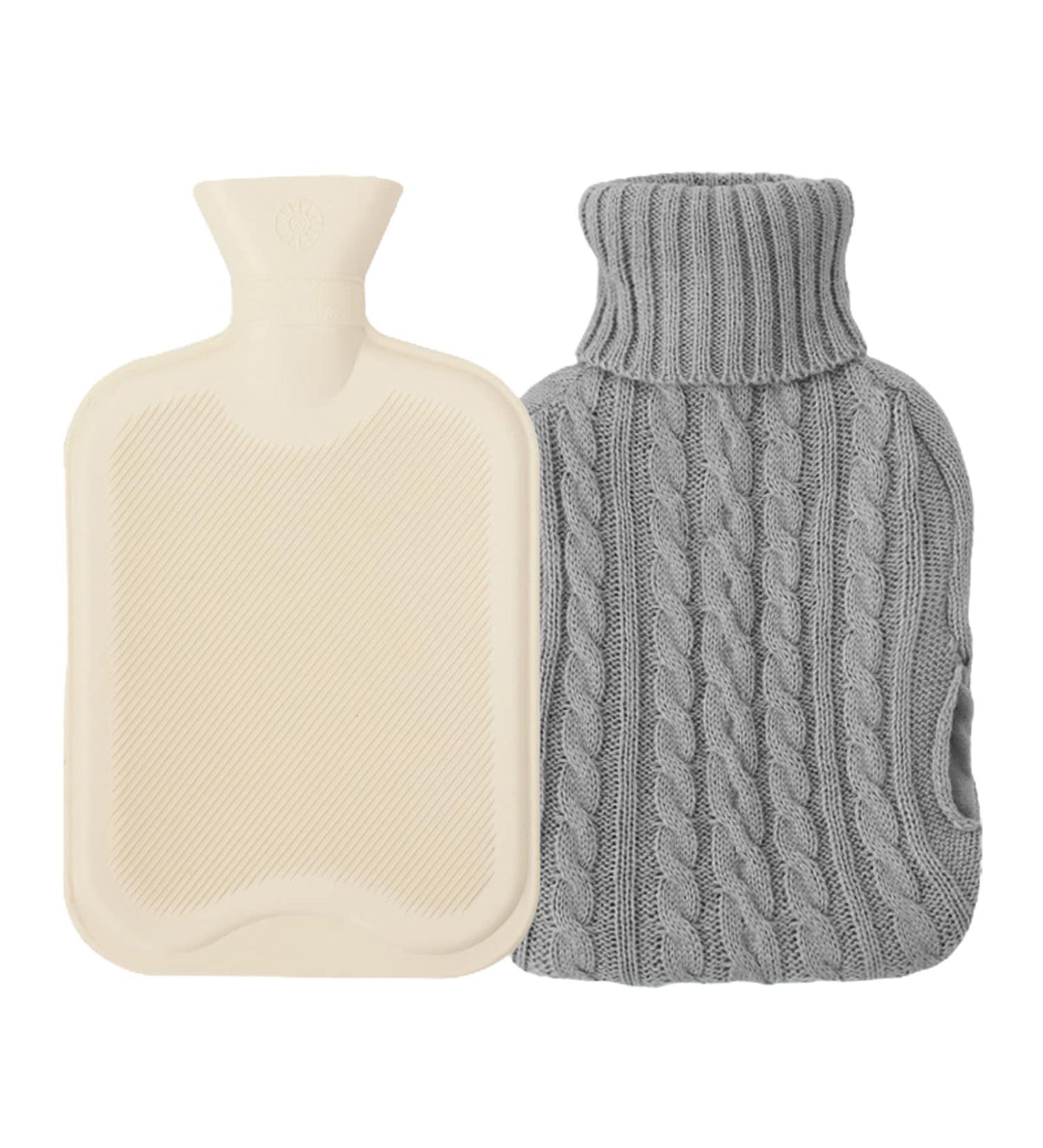 ZEARLY 2L Hot Water Bottle with Knitted Cover - Perfect for Kids Men & Women | Cozy Winter Warmth - Buy Online on GoSupps.com