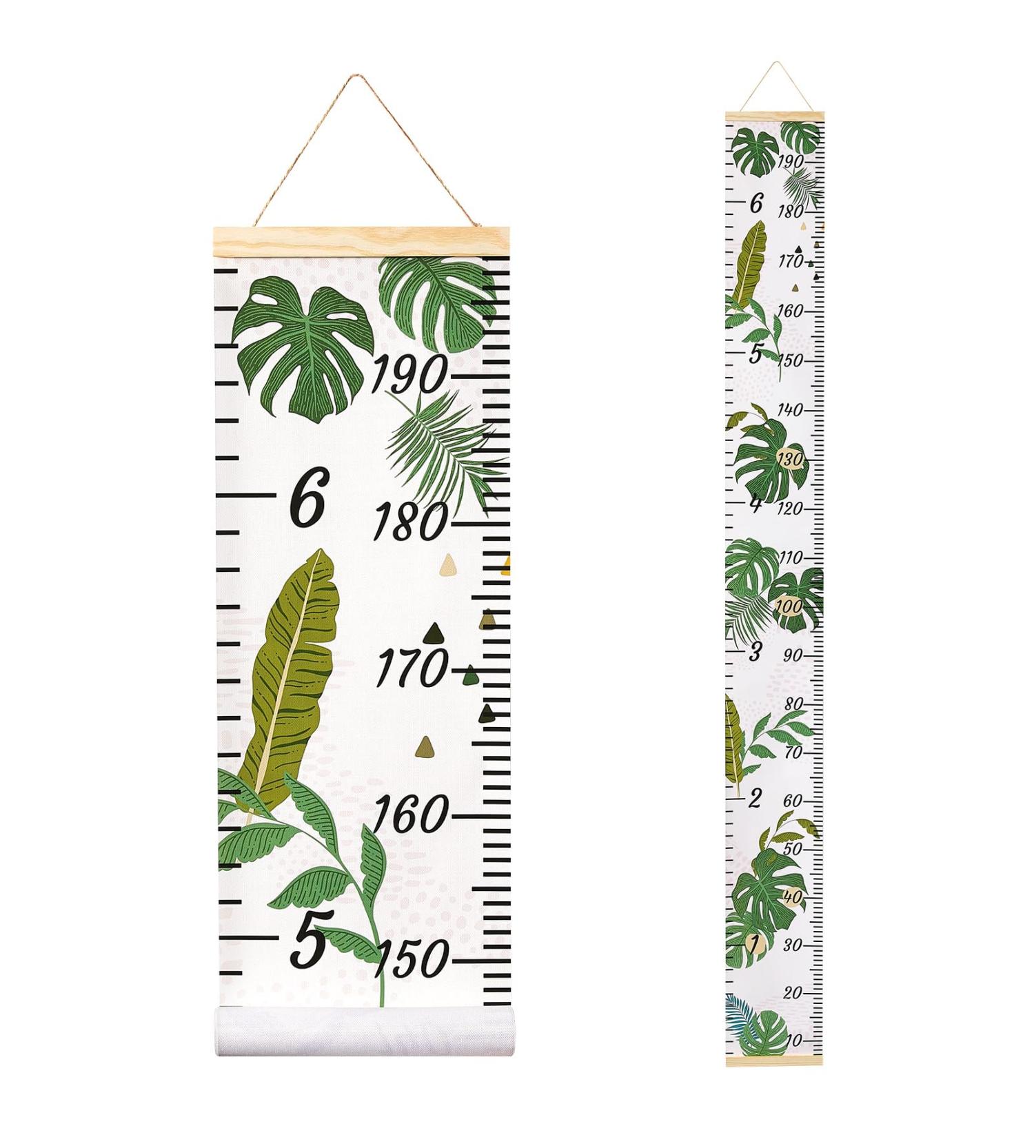 MHJY Kids Height Measure Wall Chart - Tropical Jungle Theme - 7.9'' x 79'' Canvas Growth Chart for Boys and Girls - Buy Online on GoSupps.com