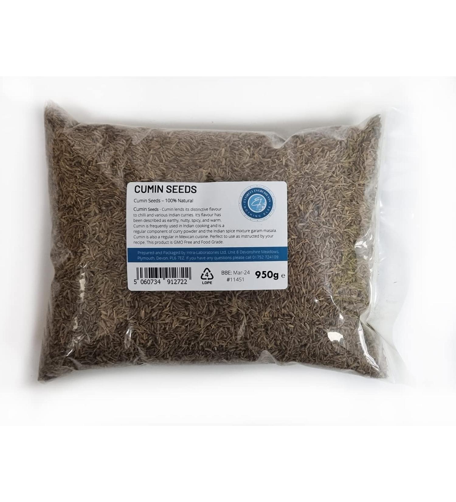 Entirely Ingredients Cumin Seeds 950g - Selected for the Premium Quality - Premium Food Grade - Buy Online on GoSupps.com